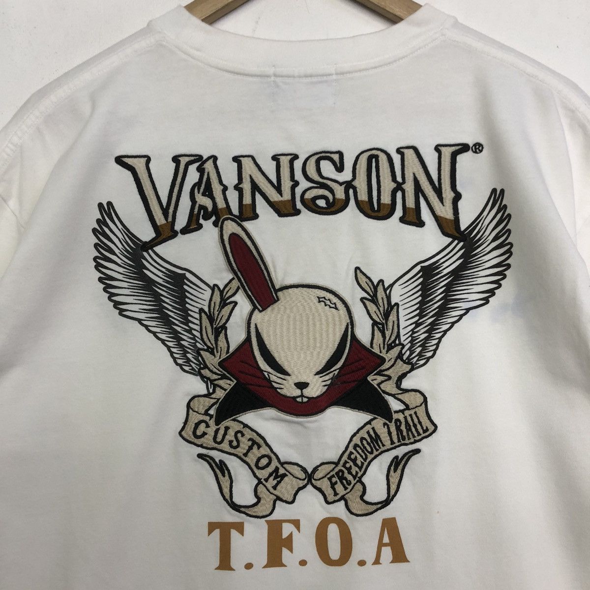 Vanson Leathers VANSON X T.F.O.A COSTOM FREEDOM TRAIL EMBRIODERY TSHIRT Size US XXL / EU 58 / 5 - 3 Thumbnail