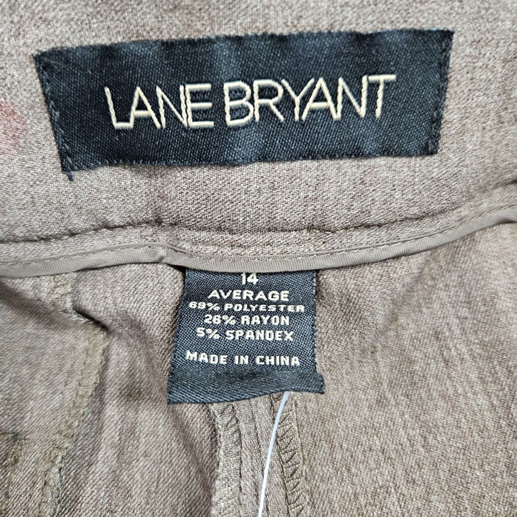 Vintage Lane Bryant Womens Houston Trouser Sz 14 Taupe Cuffed Mid Rise Pants Dress Pants Plus Size 14 Brown 32 Inseam Mens? Ladies? Size 36" / US 14 / IT 50 - 6 Thumbnail