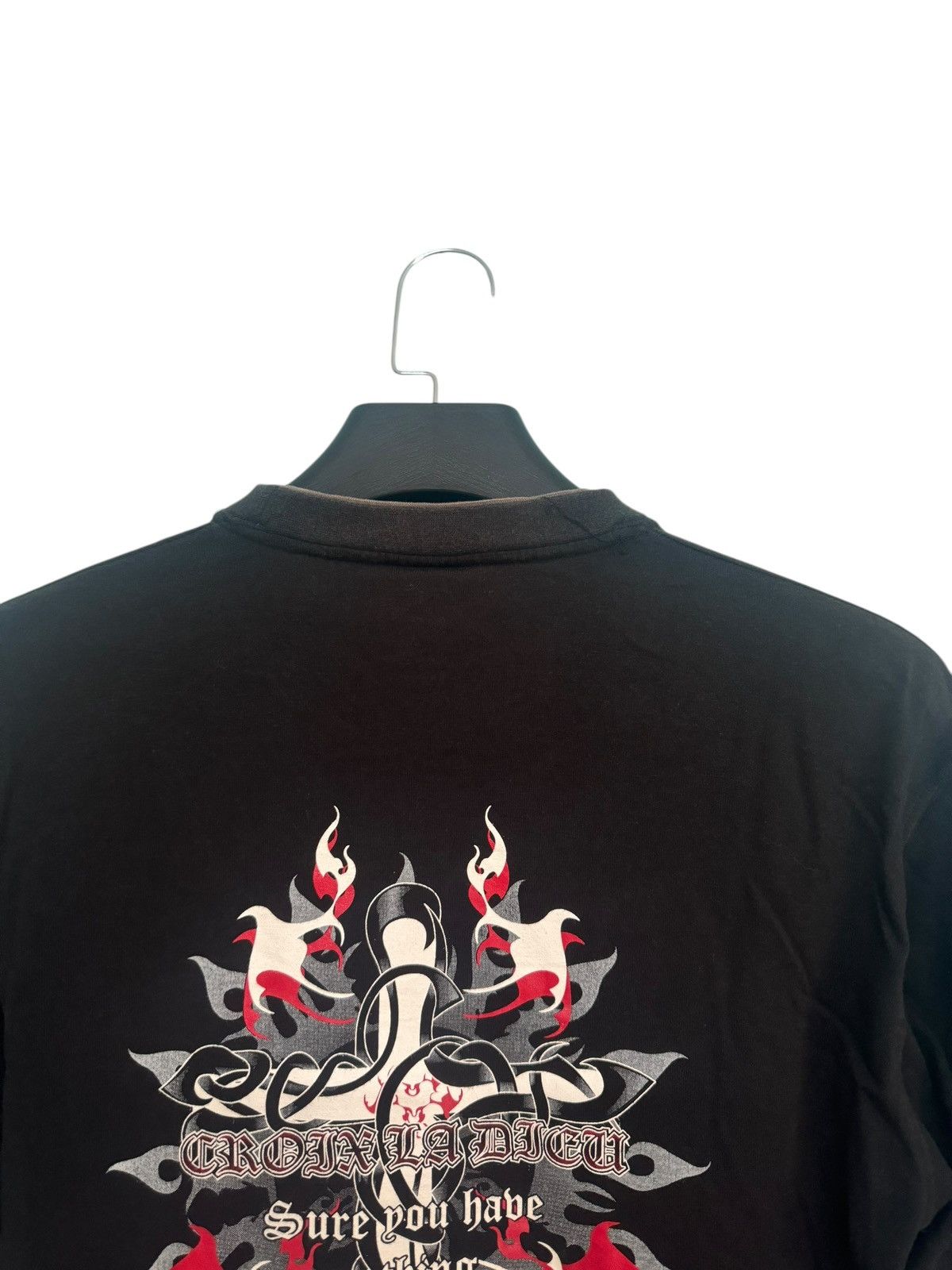 If Six Was Nine 💥PUNK DESIGN CROSS FIRE FLAME DOUBLE LAYER SHIRT VERY RARE Size US M / EU 48-50 / 2 - 7 Thumbnail