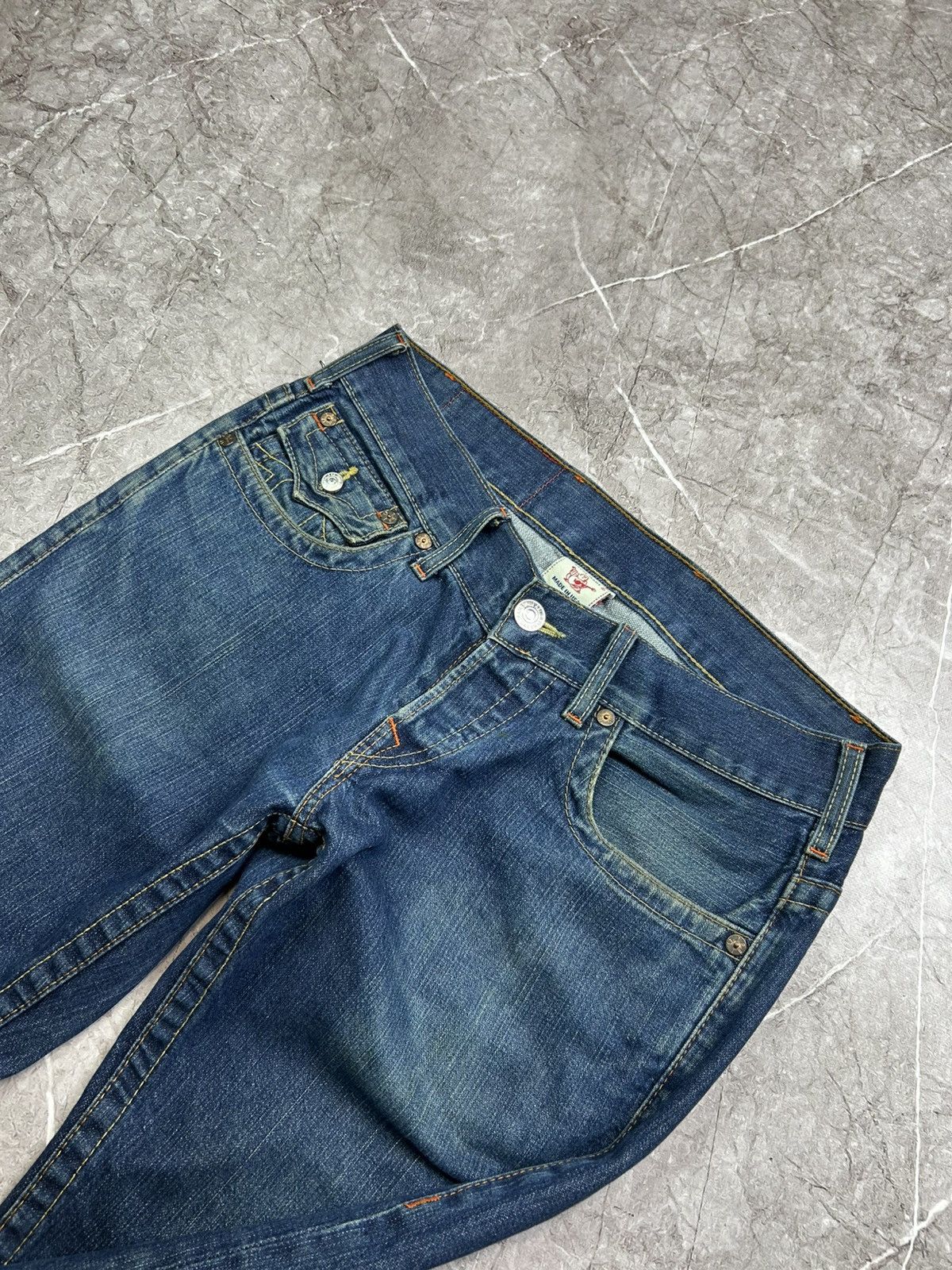 True Religion × Vintage Vintage True Religion Faded American Denim Baggy Hype Jeans Size US 30 / EU 46 - 7 Thumbnail