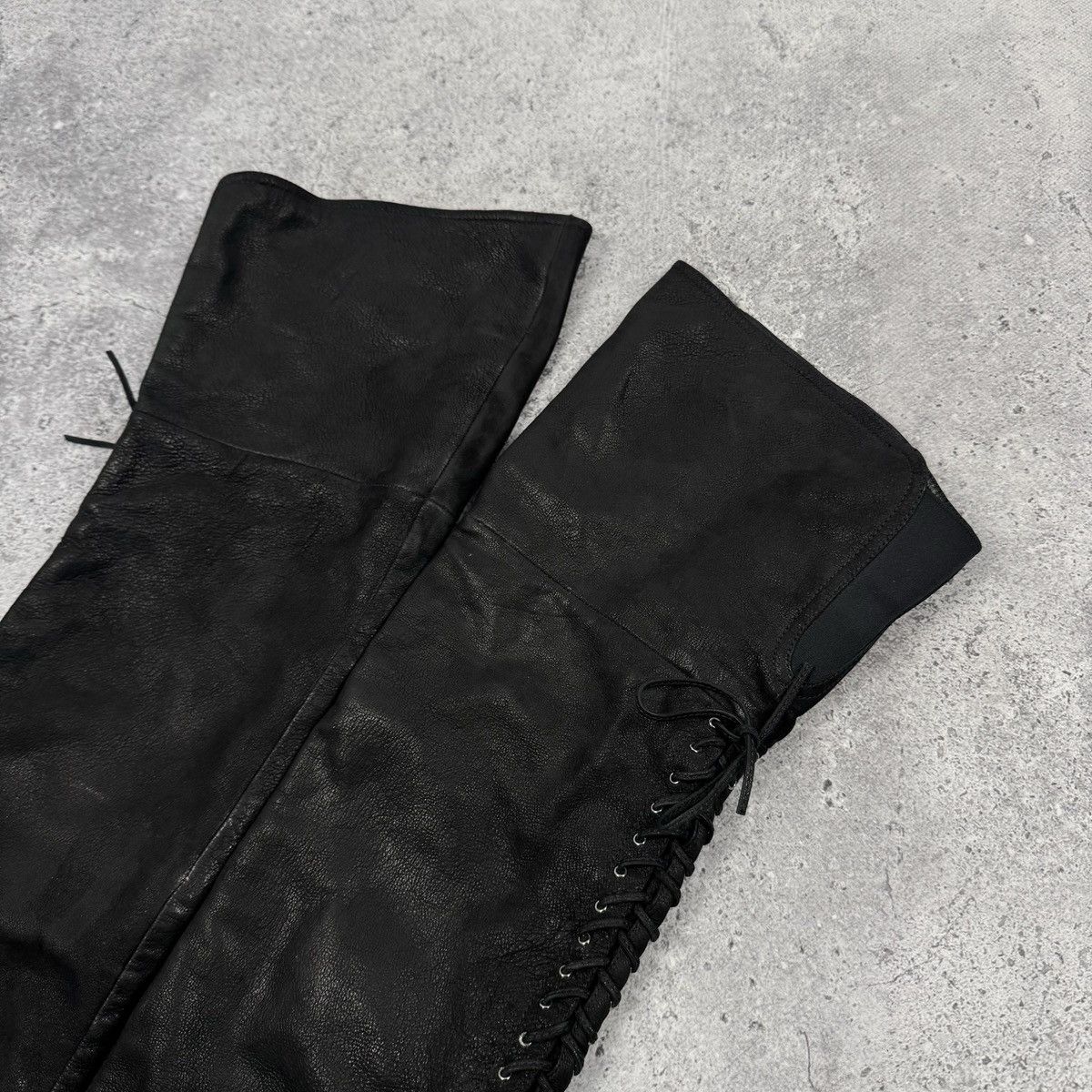Miu Miu Rare MIU MIU Early 2000s Overknee Lace Up Leather Boots Size US 10 / IT 40 - 4 Thumbnail