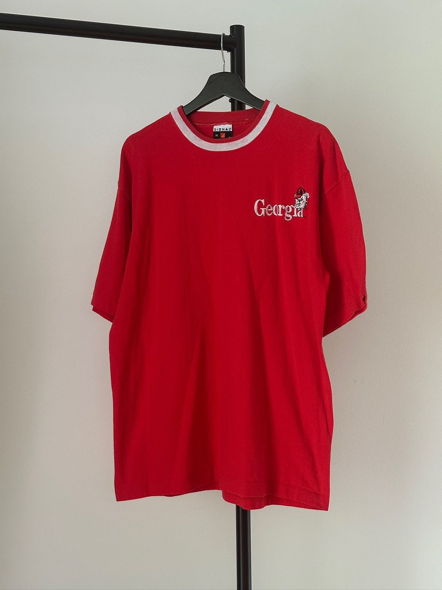 NCAA × Vintage Vintage 90s UGA Bulldog Logo T-Shirt Size US XL / EU 56 / 4 - 1 Thumbnail