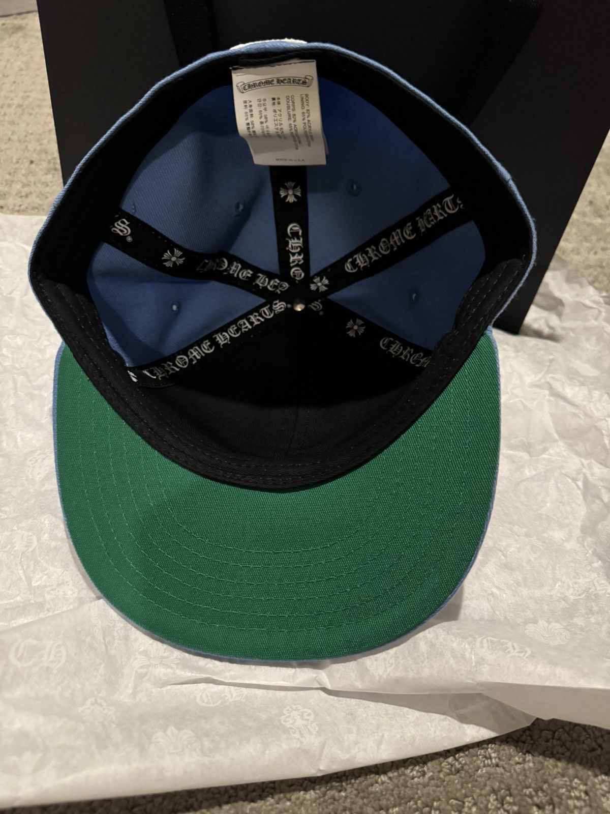 Chrome Hearts CHROME HEARTS BABY BLUE FITTED HAT 7 3/8 Size ONE SIZE - 8 Thumbnail