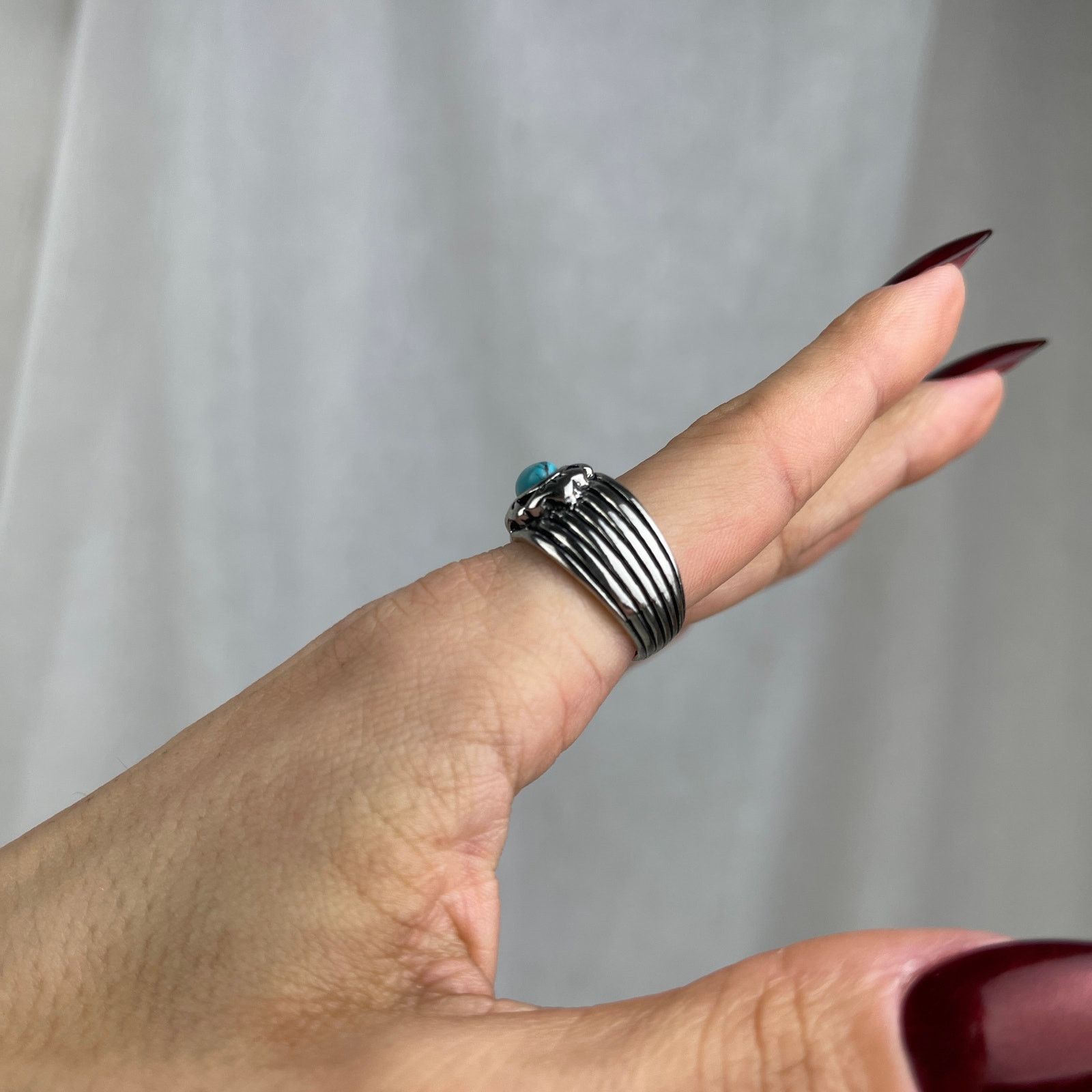 Other Rings Silver Leaves Gold Black Turquoise Howlite 5.5, 6, 6.5 Size ONE SIZE - 10 Thumbnail