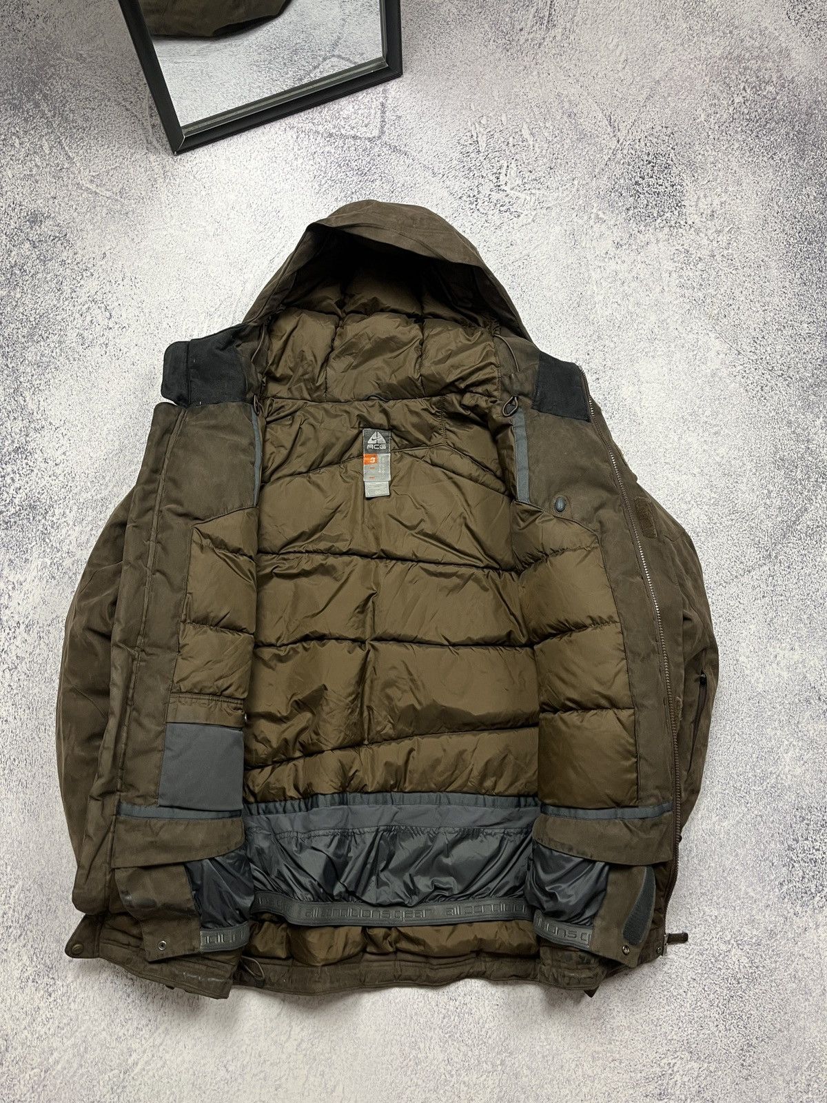 Nike Vintage Nike ACG Suede Brown Down Puffer Jacket Rare Hype Size US L / EU 52-54 / 3 - 10 Thumbnail