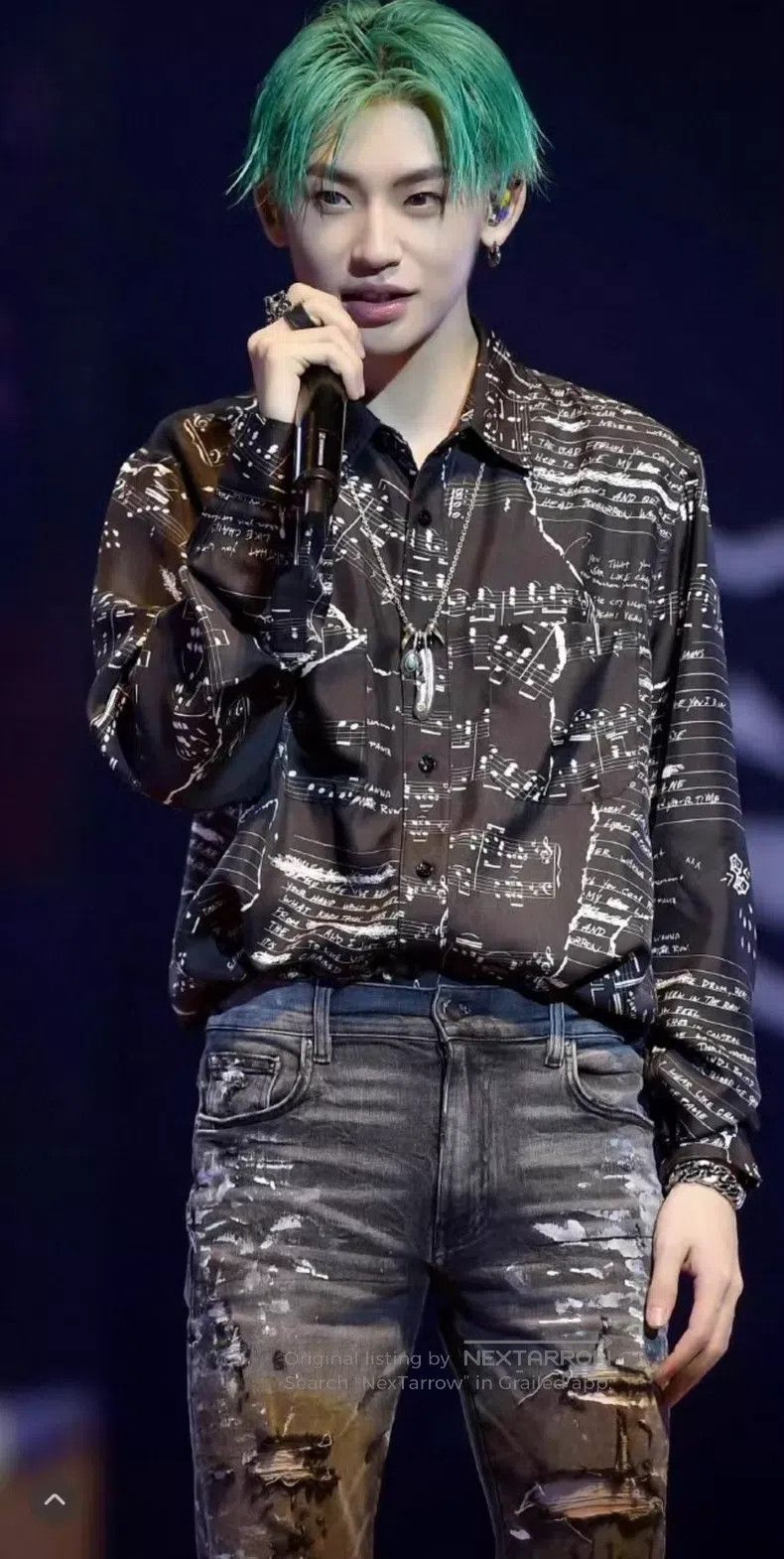 Amiri Amiri Classic silk music note shirt size S Size US S / EU 44-46 / 1 - 9 Thumbnail