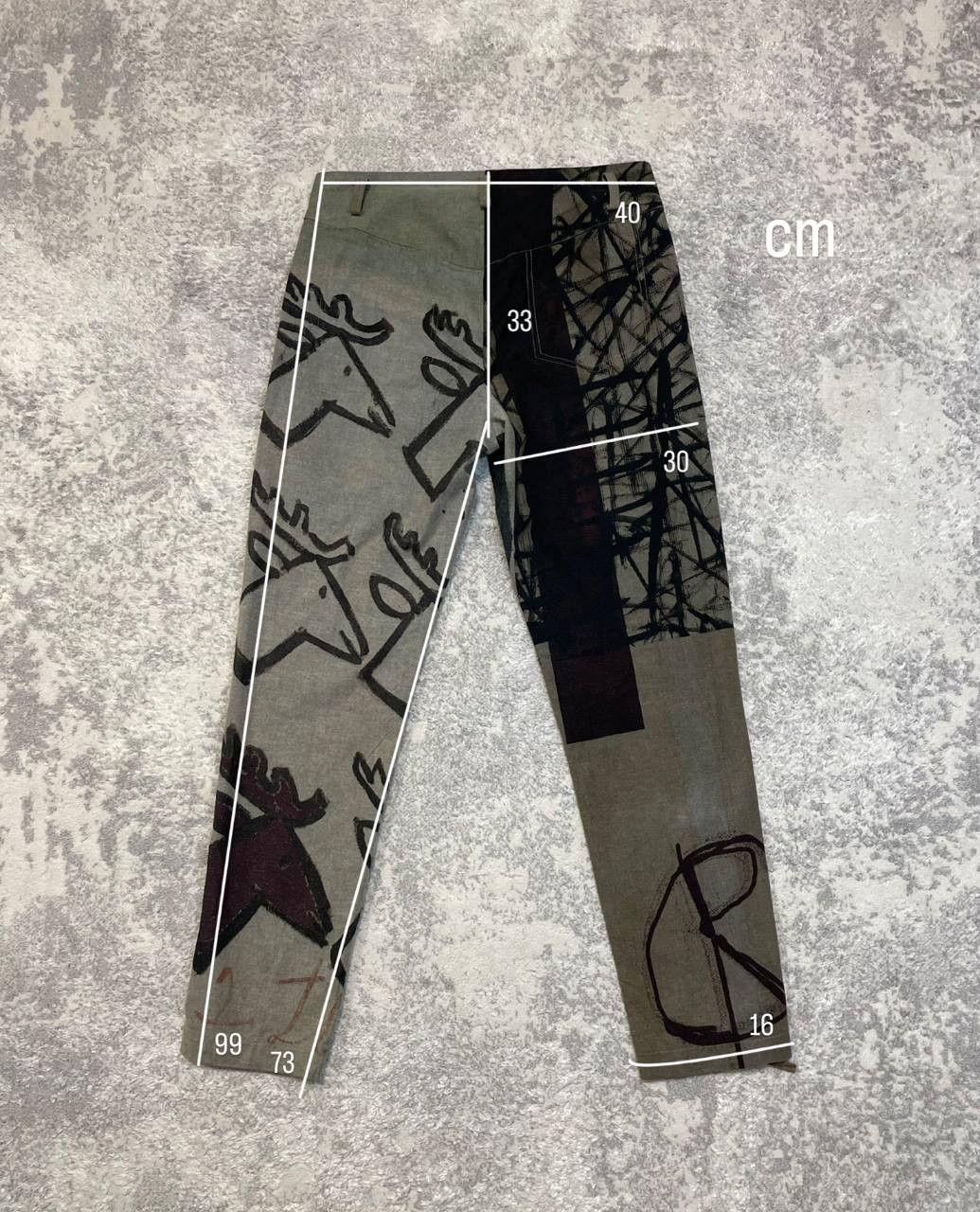 Annette Görtz Avant-Garde Art Print Pants, Cubist, Germany