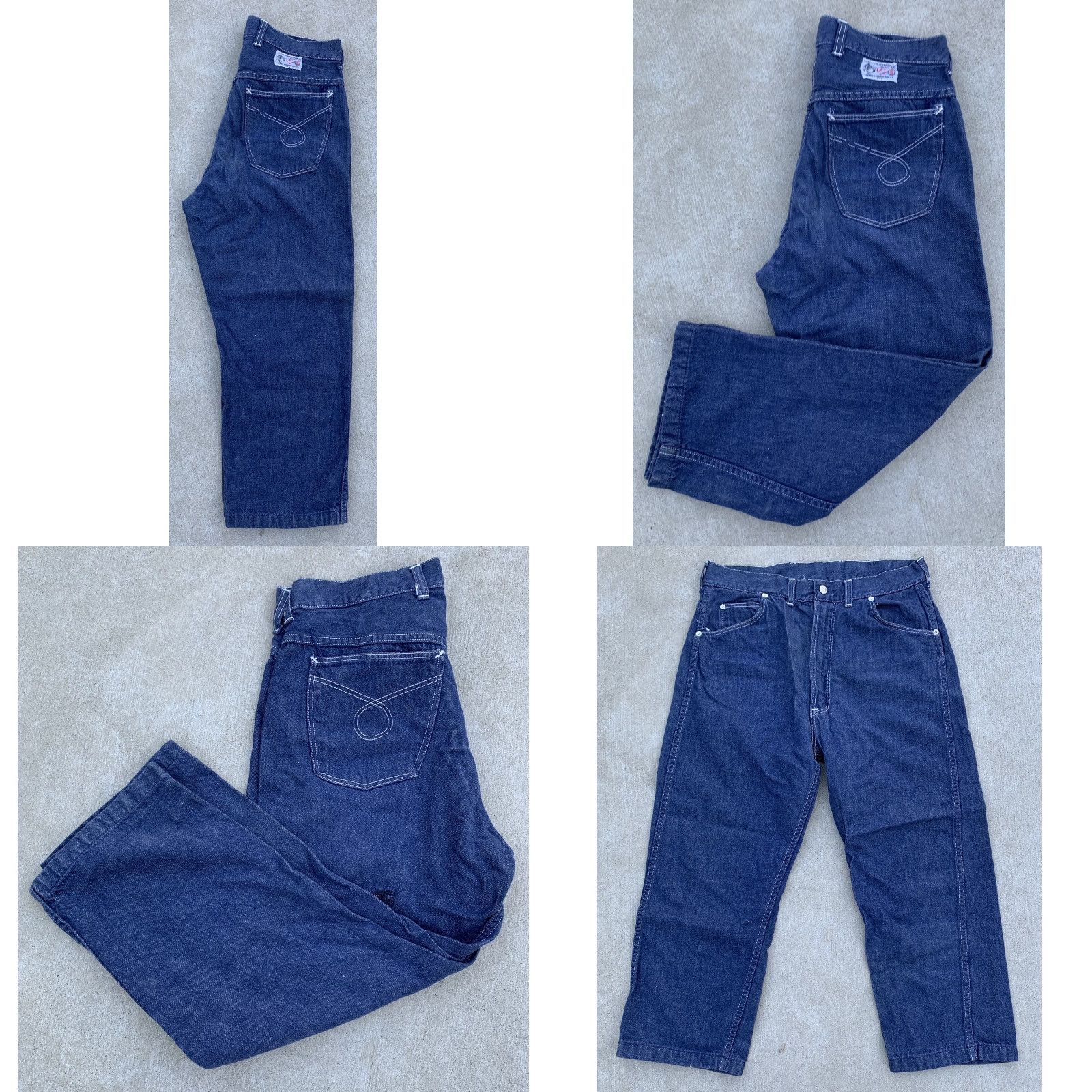 Sears VINTAGE Sears Roebuck And Co Jeans Sz 34 Waist 31 Conmatic Zip Rockabilly Denim Blue 1950s Mens Womens Boys Girls Regular Size US 31 - 8 Thumbnail