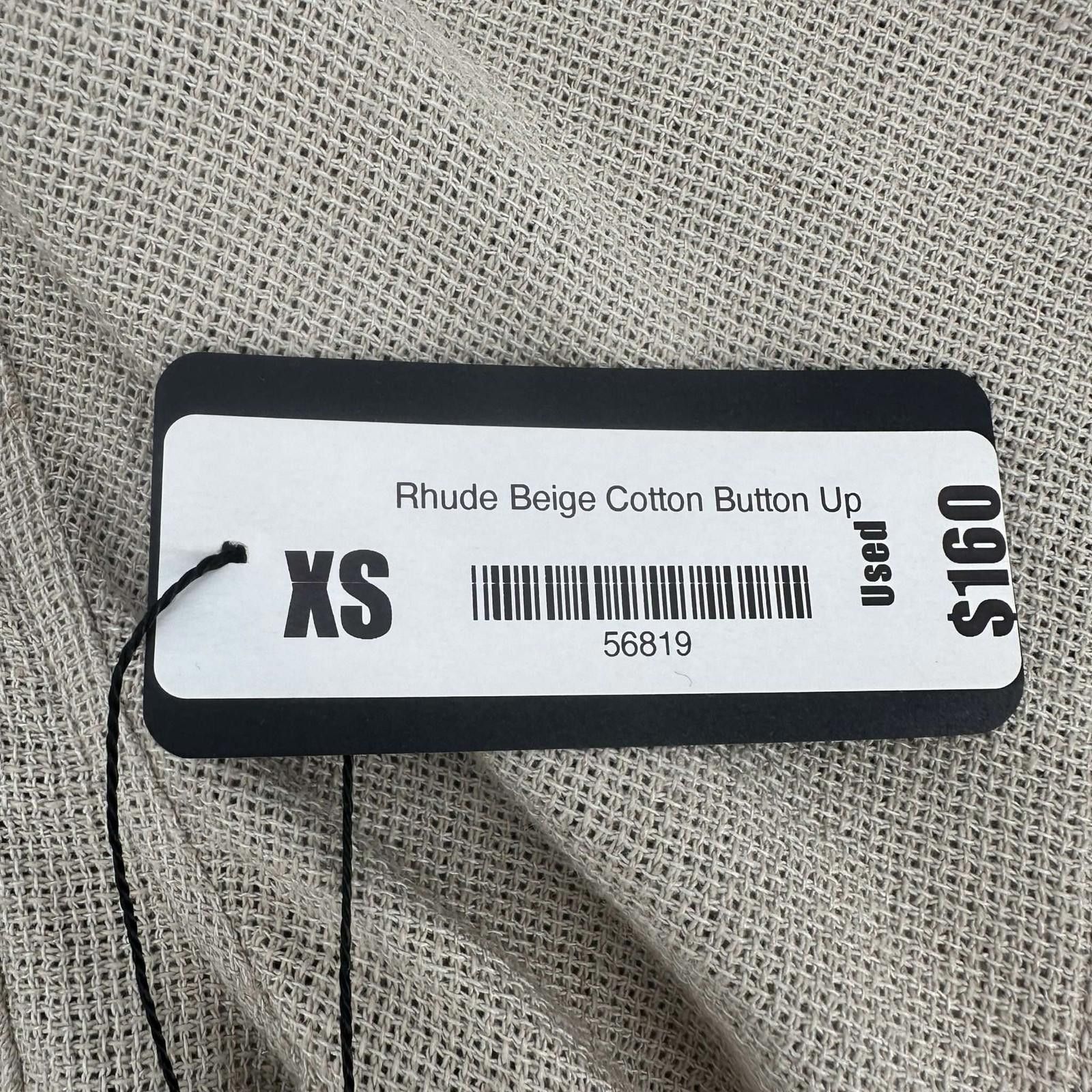 Rhude Rhude Beige Cotton Button Up XS Size US XS / EU 42 / 0 - 4 Thumbnail