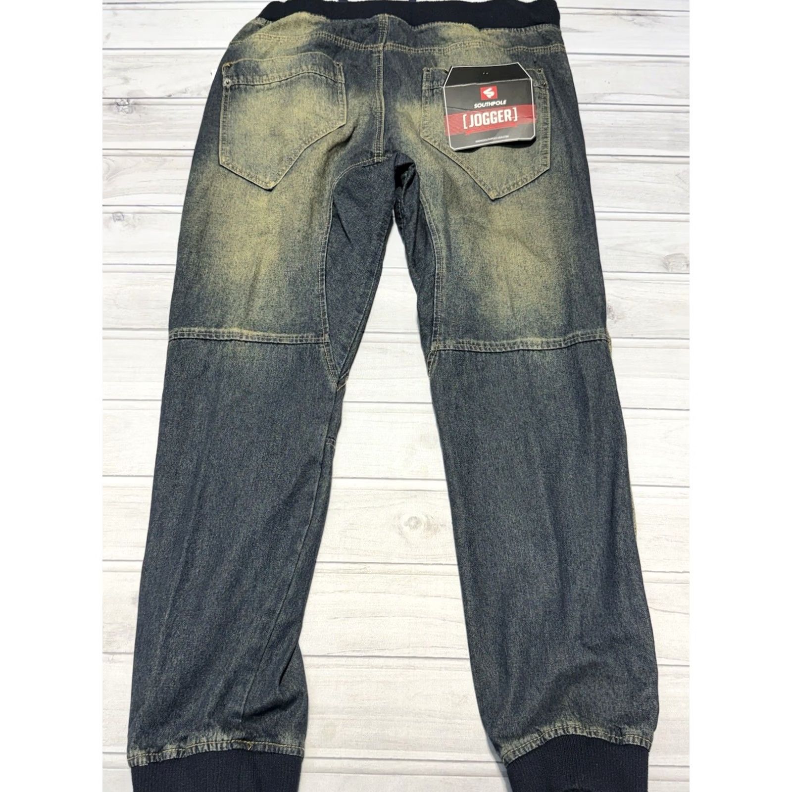 Southpole VINTAGE Southpole Joggers Jeans Denim Acid Wash 90s Hip Hop NWT Mens Large L Blue 36in Inseam 33in Size US 33 - 4 Thumbnail
