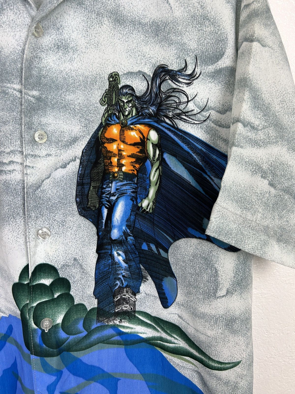 Anime 00s Vintage Anime Like Berserk AOP Crazy Design Shirt Size US XL / EU 56 / 4 - 2 Thumbnail