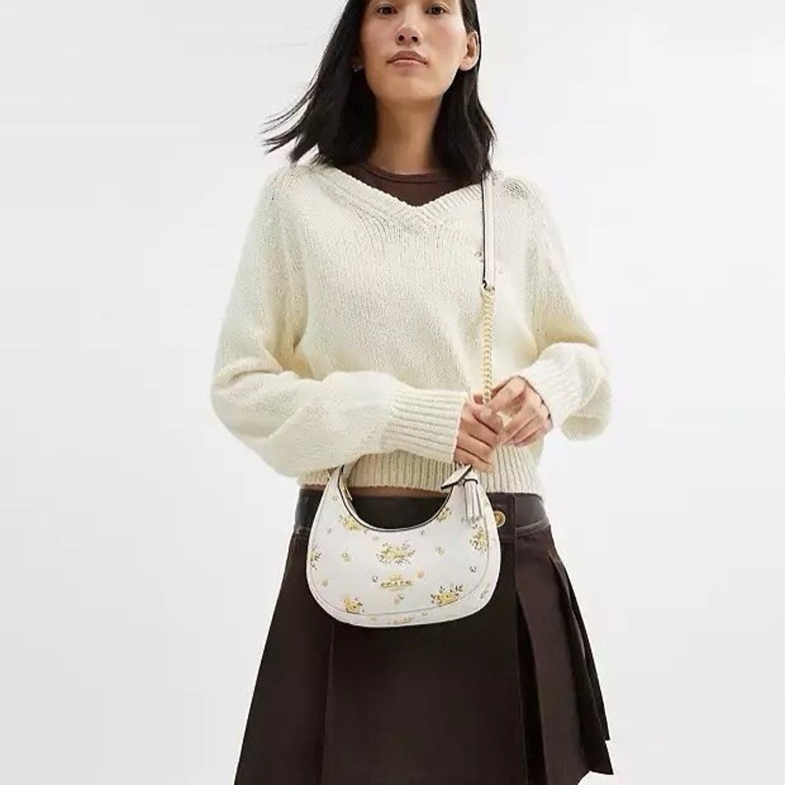Coach NWT Coach Carmen Mini Crossbody Bag With Floral Print CAK90 Size ONE SIZE - 7 Thumbnail