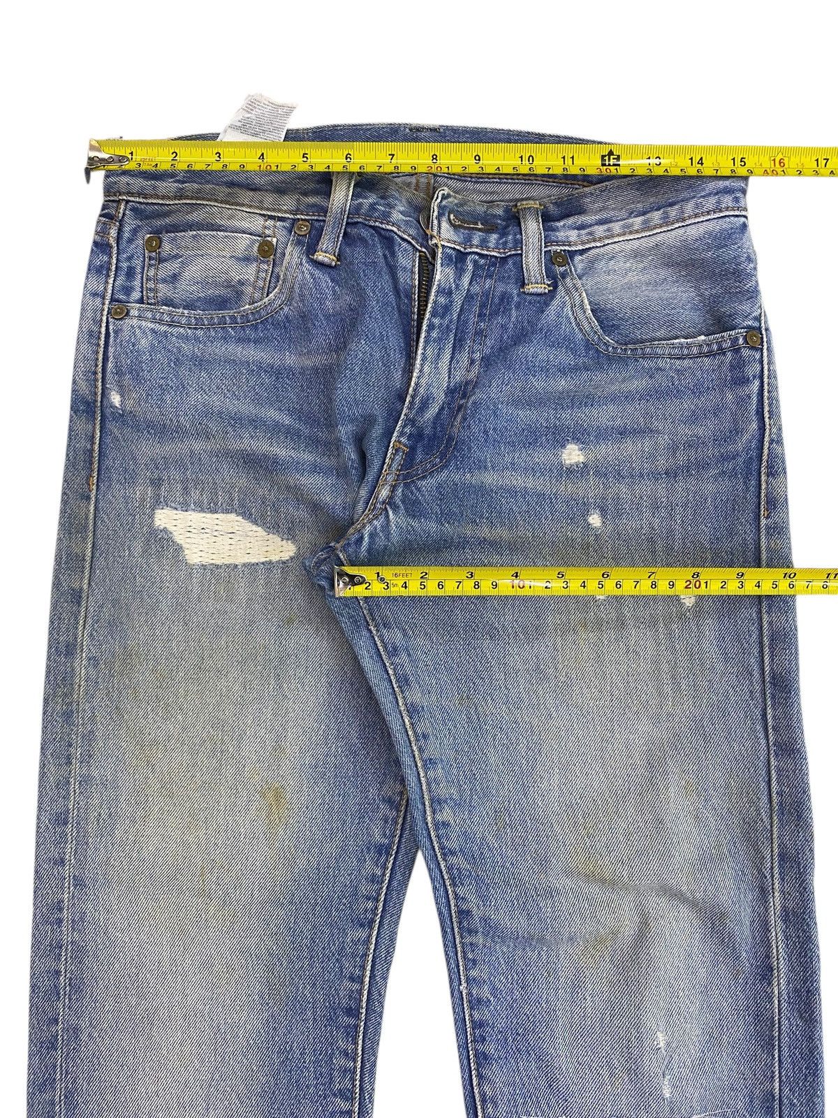 Levi's Vintage Levi’s Ripped Faded Wash Style Selvedge Jeans Size US 30 / EU 46 - 5 Thumbnail