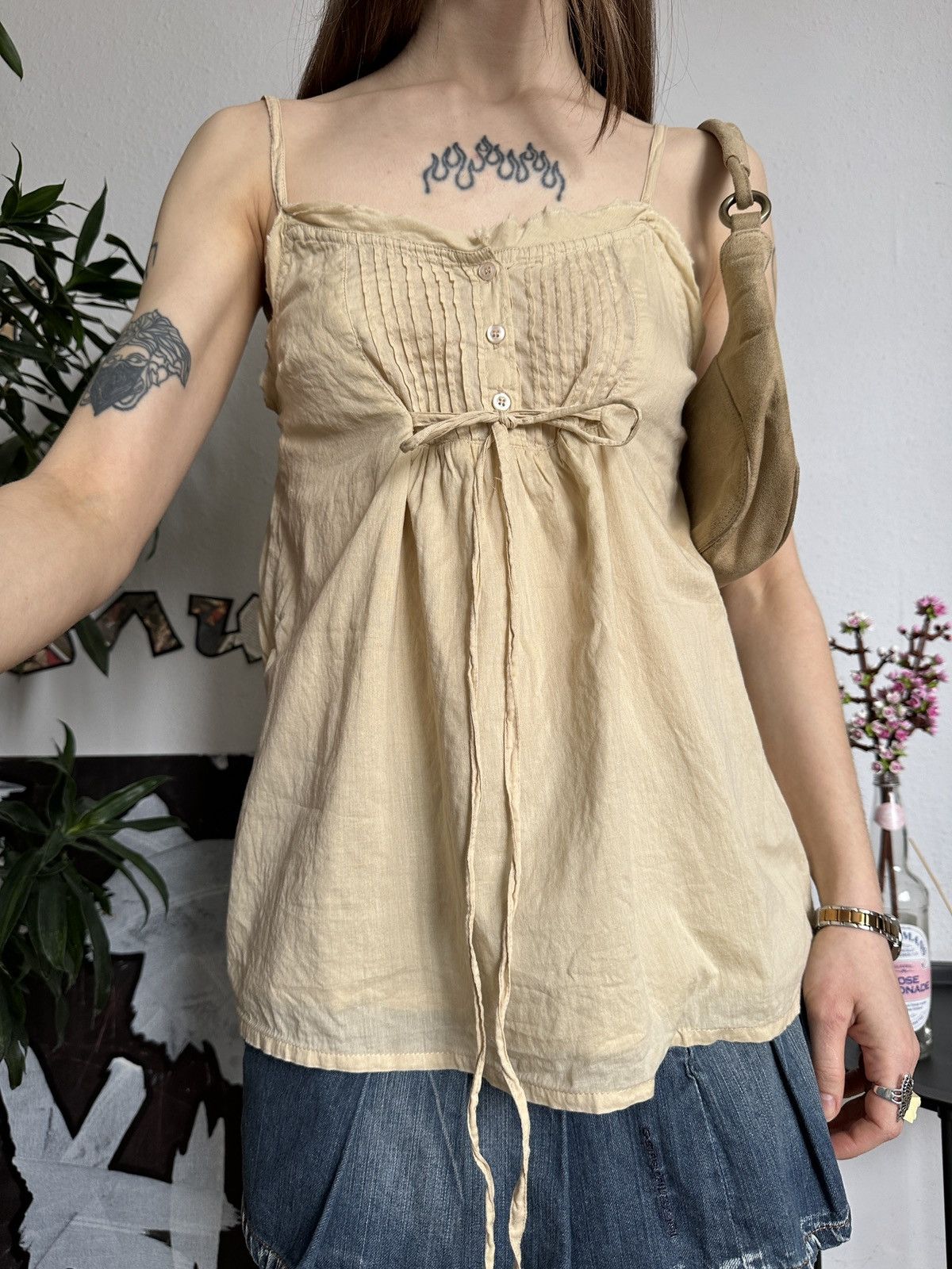 Vintage Country Cottage Button Up Cute Blouse Vintage 90s Size ONE SIZE - 6 Thumbnail