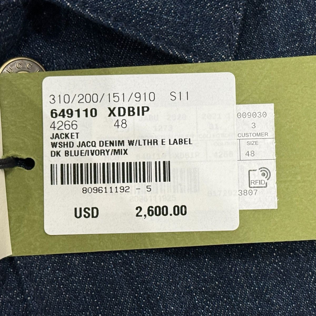 Gucci Brand New Gucci Denim full print jacket Size US M / EU 48-50 / 2 - 7 Thumbnail