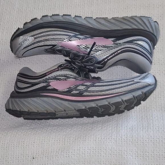 Brooks Brooks Glycerin IS Silver & Lt Pink Logo Sz. 7 Athletic Shoe Size US 7 / IT 37 - 4 Thumbnail