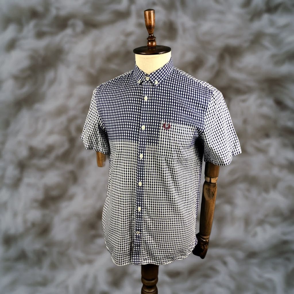 Fred Perry Fred Perry Men's Shirt White Cotton Short Sleeve Check Size M Size US M / EU 48-50 / 2 - 1 Thumbnail