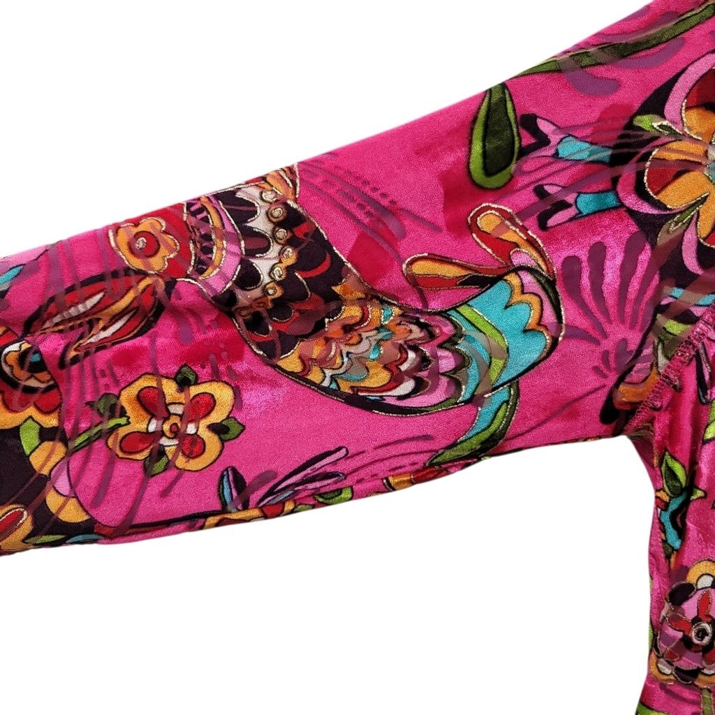Custo Barcelona NWOT Custo Barcelona 3/4 Sleeve Hot Pink Velvet Hoodie Size S / US 4 / IT 40 - 3 Thumbnail