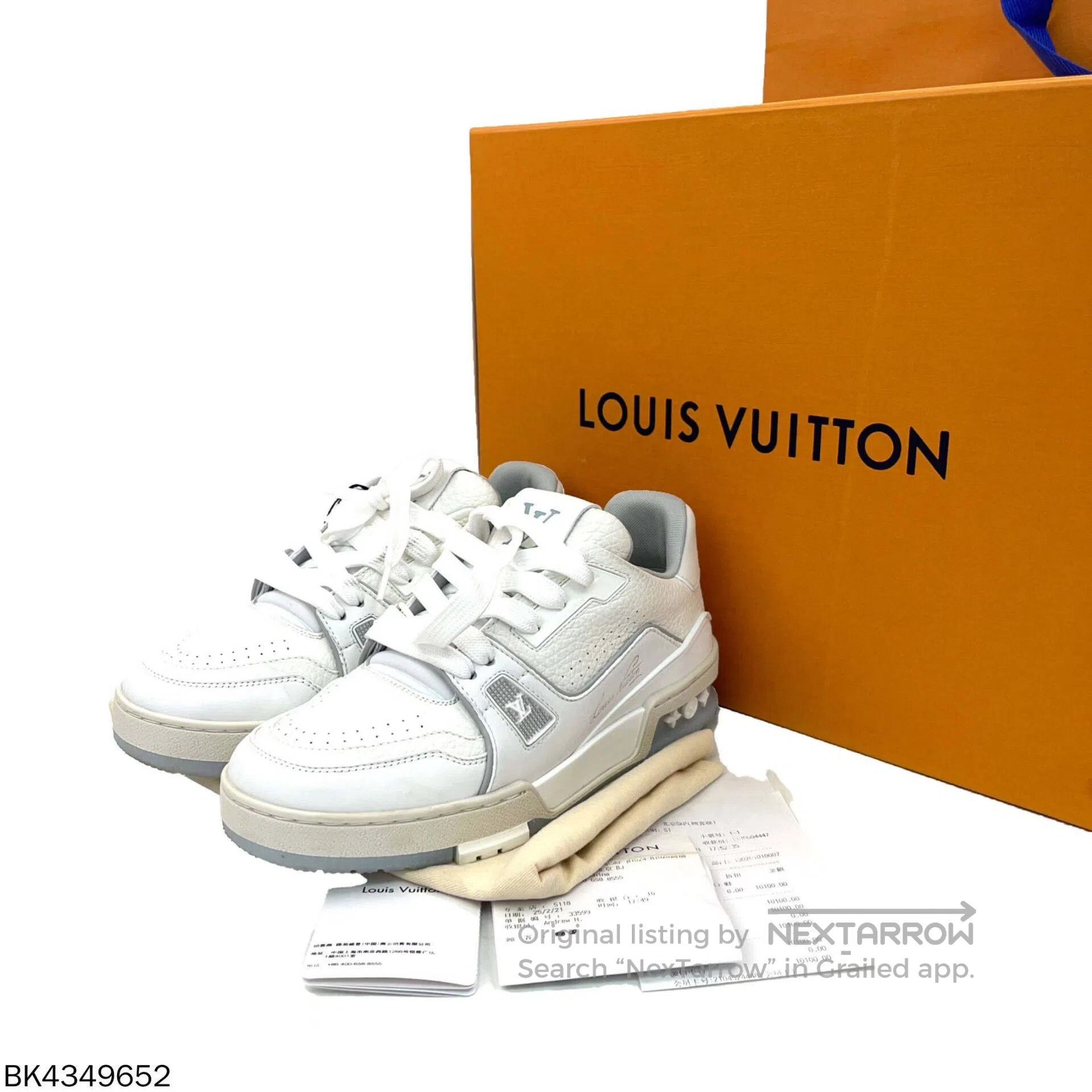 Louis Vuitton louis vuitton trainer color-blocked leather sneakers. Size US 6 / EU 39 - 1 Thumbnail