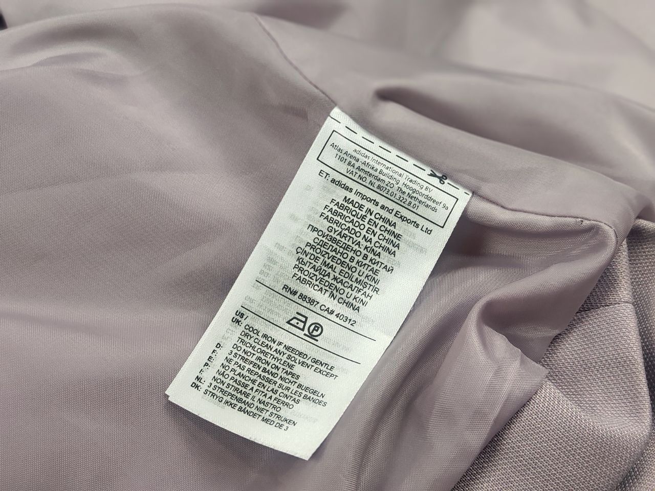 Adidas Danielle Cathari lavender asymmetric Blazer jacket