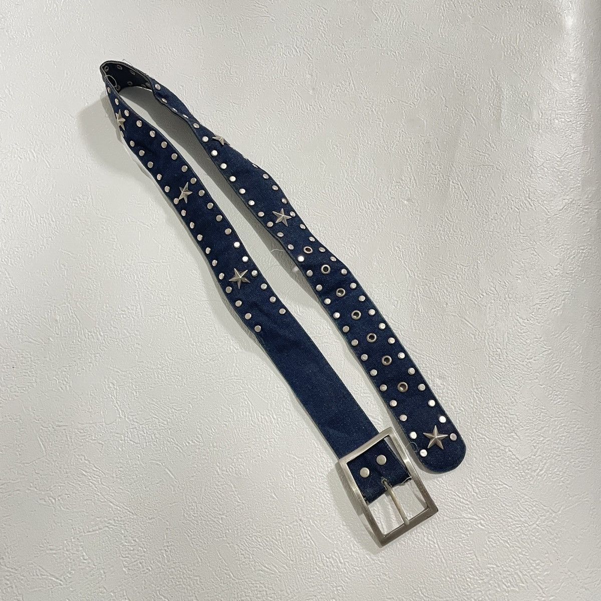 If Six Was Nine Vintage y2k Star studded denim belt kapital style Size ONE SIZE - 2 Thumbnail