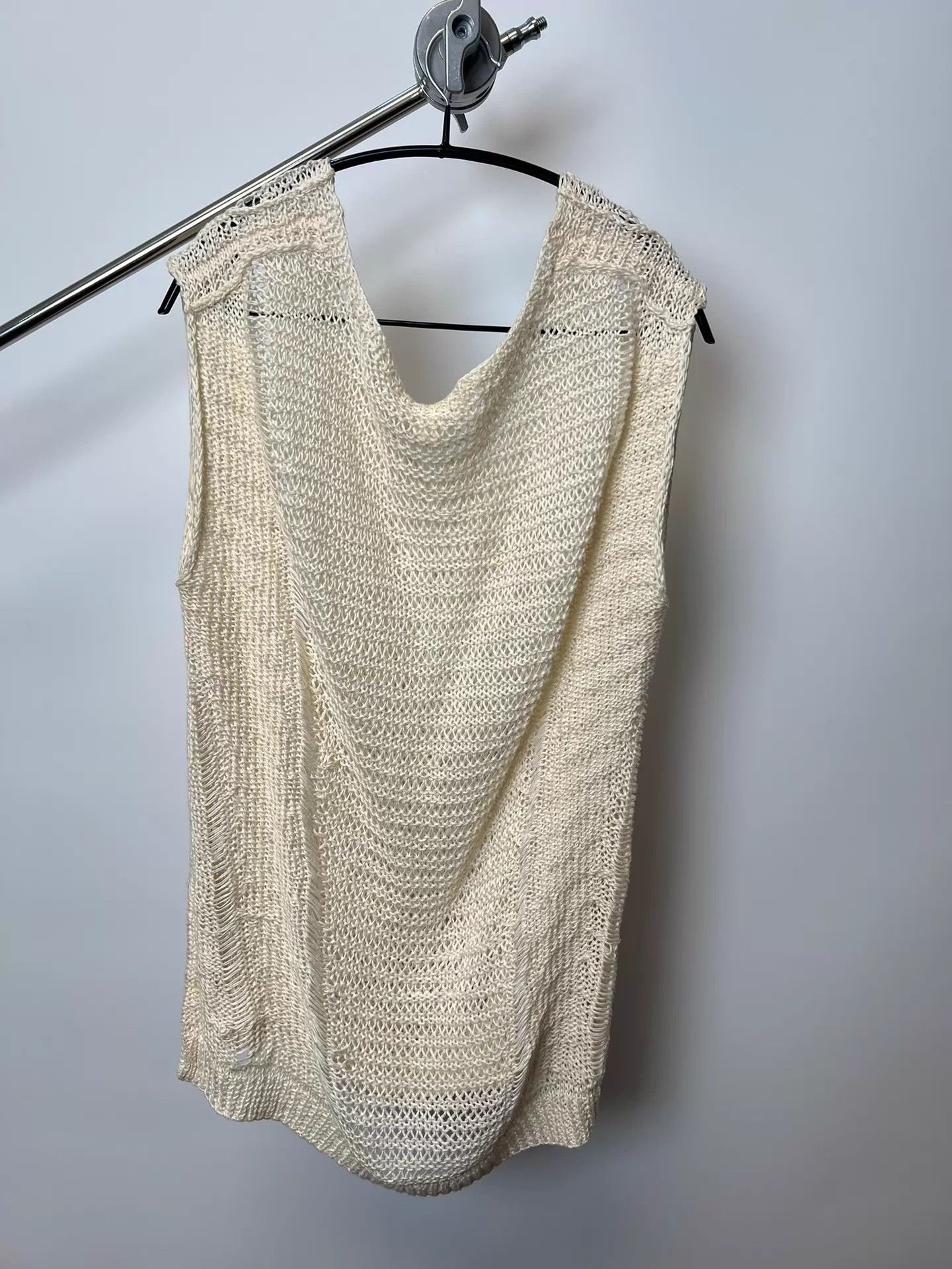 Helmut Lang Helmut Lang Open Knit Cami Cream S Size US S / EU 44-46 / 1 - 5 Thumbnail