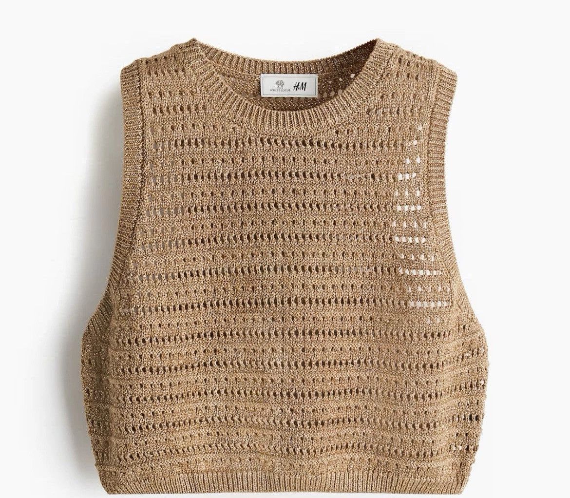 H&M H&M x The white lotus glittery top Size XXL / US 16-18 / IT 52-54 - 3 Thumbnail