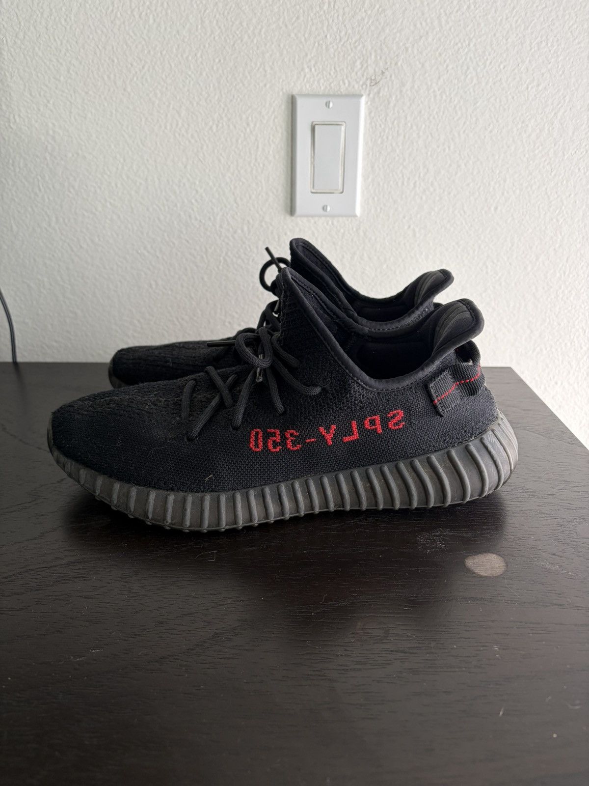 Yeezy Adidas Yeezy V2 Black/Red Bred Size US 11 / EU 44 - 3 Thumbnail