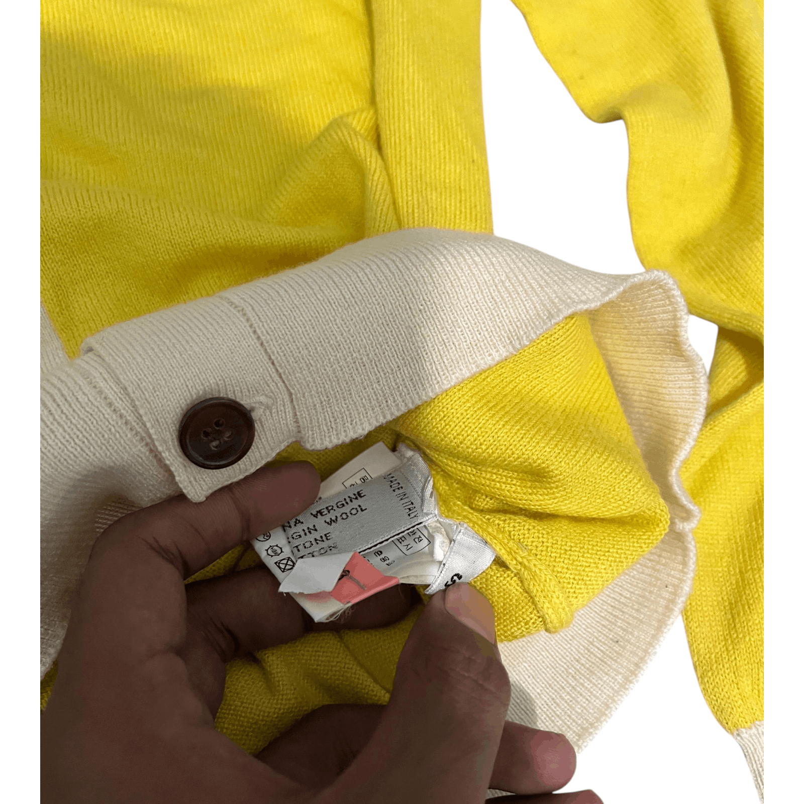 Maison Kitsuné Cardigan in Yellow, Women's (Size L) — image 4 of 4