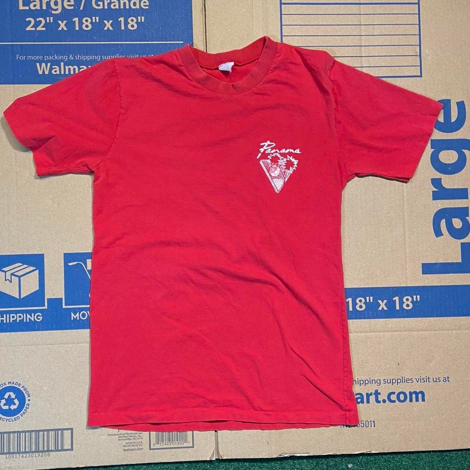 Fruit Of The Loom 80s red single stitch panama Size US XL / EU 56 / 4 - 4 Thumbnail