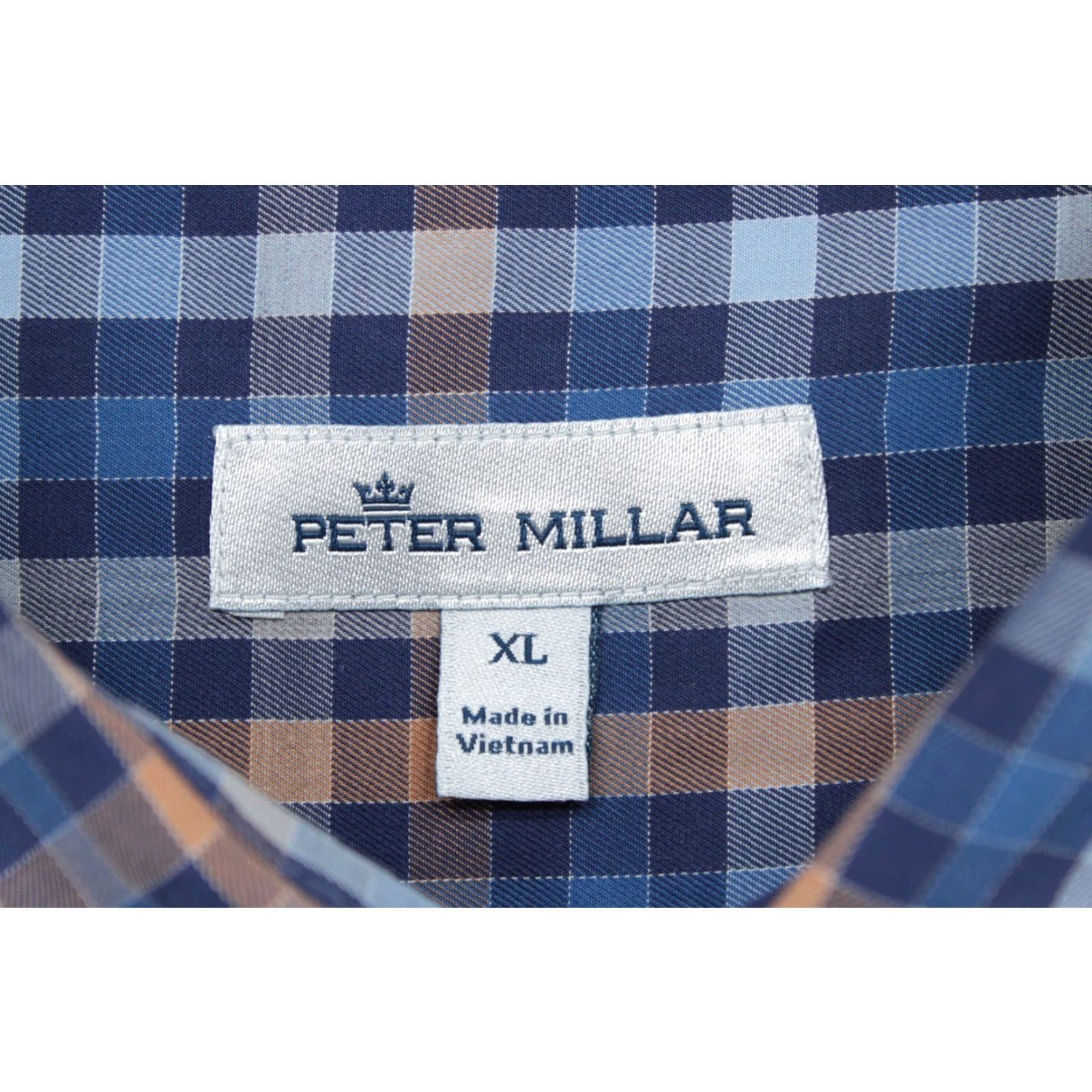 Peter Millar VINTAGE Peter Millar Shirt Men's XL Blue Check Stretch Button Down Preppy Golfer Modern Size US XL / EU 56 / 4 - 5 Thumbnail
