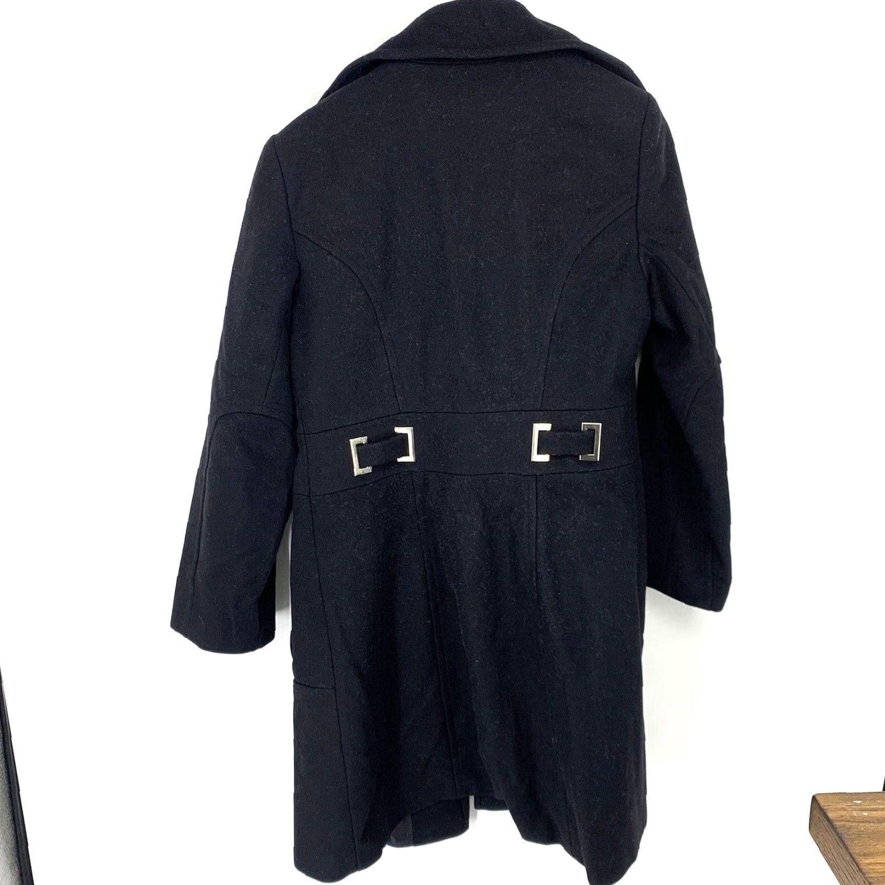 Mackintosh VINTAGE Mackintosh Coat Wool Long Belted Pockets Women M Black 90s Designer Coat Mens Womens Size M / US 6-8 / IT 42-44 - 2 Thumbnail