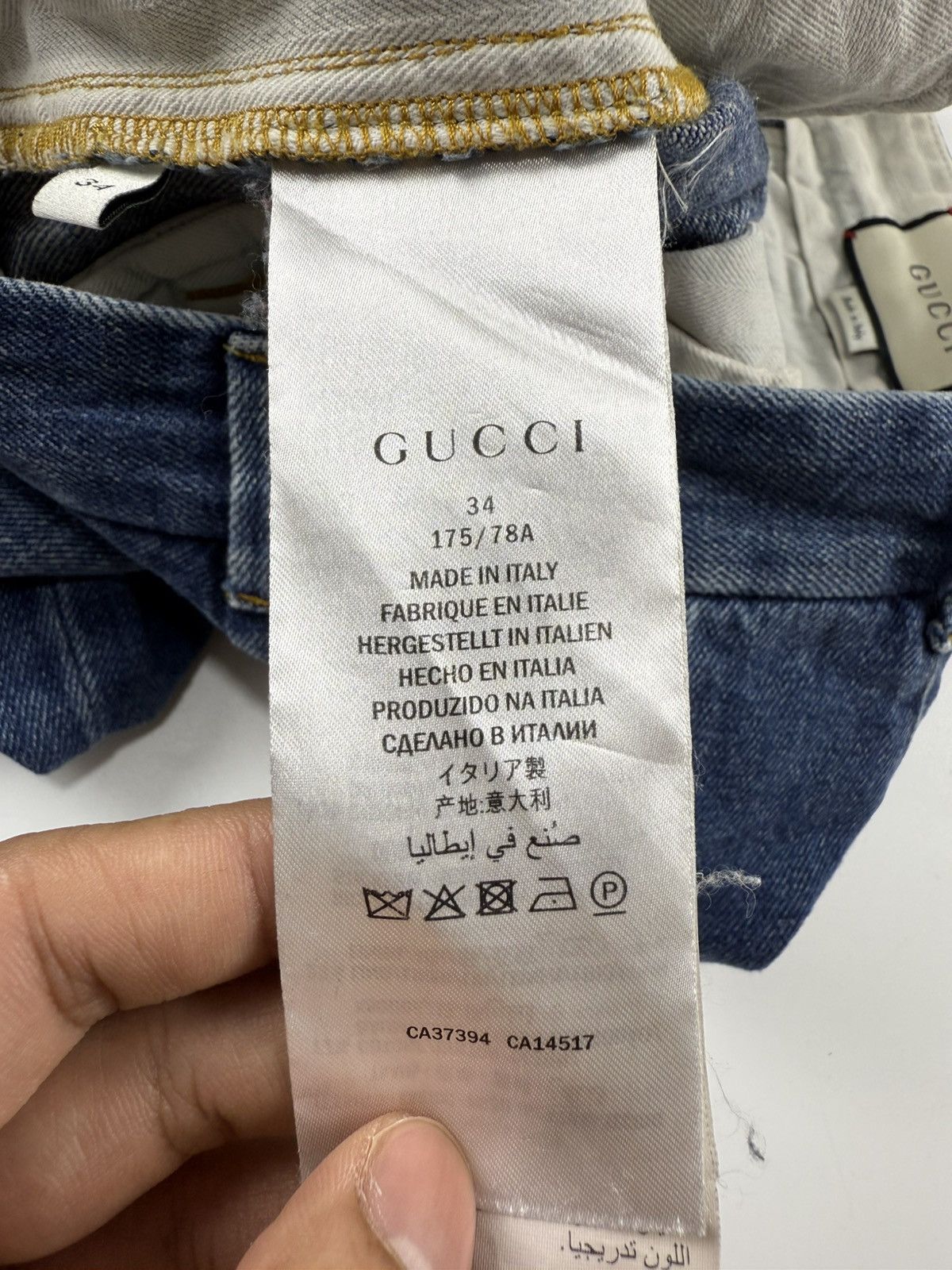 Gucci Gucci Embroidered Logo Denim Pants Size US 34 / EU 50 - 9 Thumbnail