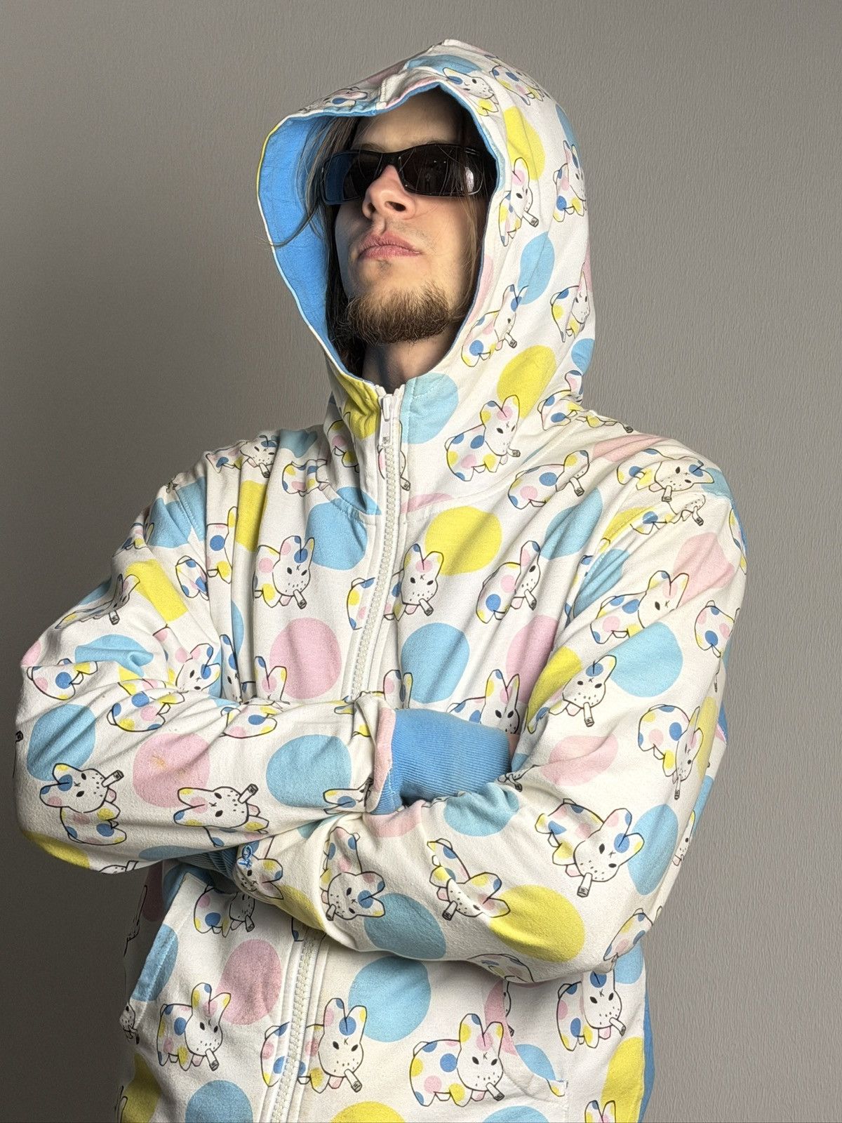 Kid Robot KID ROBOT Limited 6 of 256 zip hoodie overprint size S Size US S / EU 44-46 / 1 - 11 Thumbnail