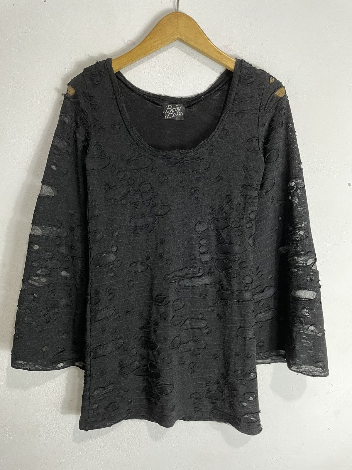 If Six Was Nine Babyburn Distressed Flare longsleeve ifsix lgb punk style Size XS / US 0-2 / IT 36-38 - 1 Thumbnail