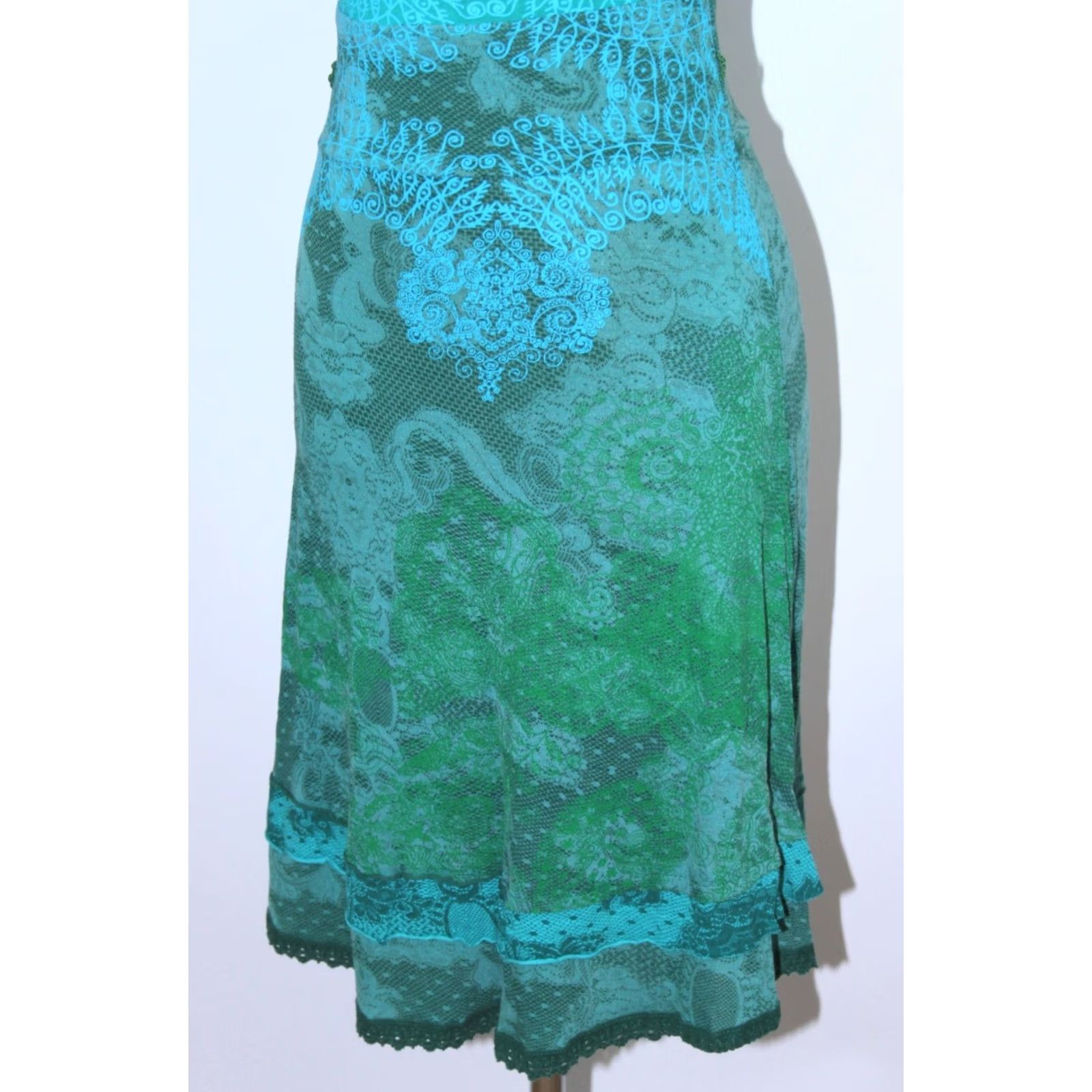 Desigual Desigual Dress womens green Size S A-Line Dress Multicoloured Midi Size S / US 4 / IT 40 - 2 Thumbnail