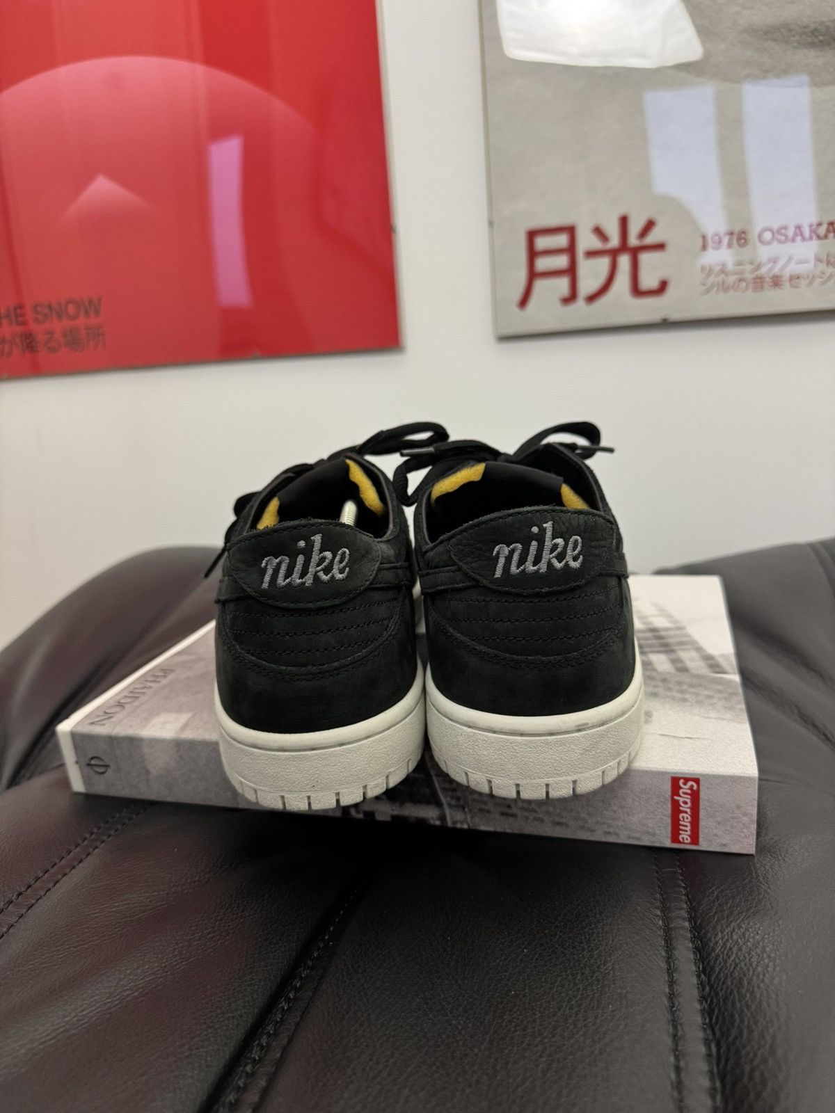 Nike Nike Dunk Low Sb 2017 Black Graphite Cracked Leather Suede Size US 11 / EU 44 - 3 Thumbnail