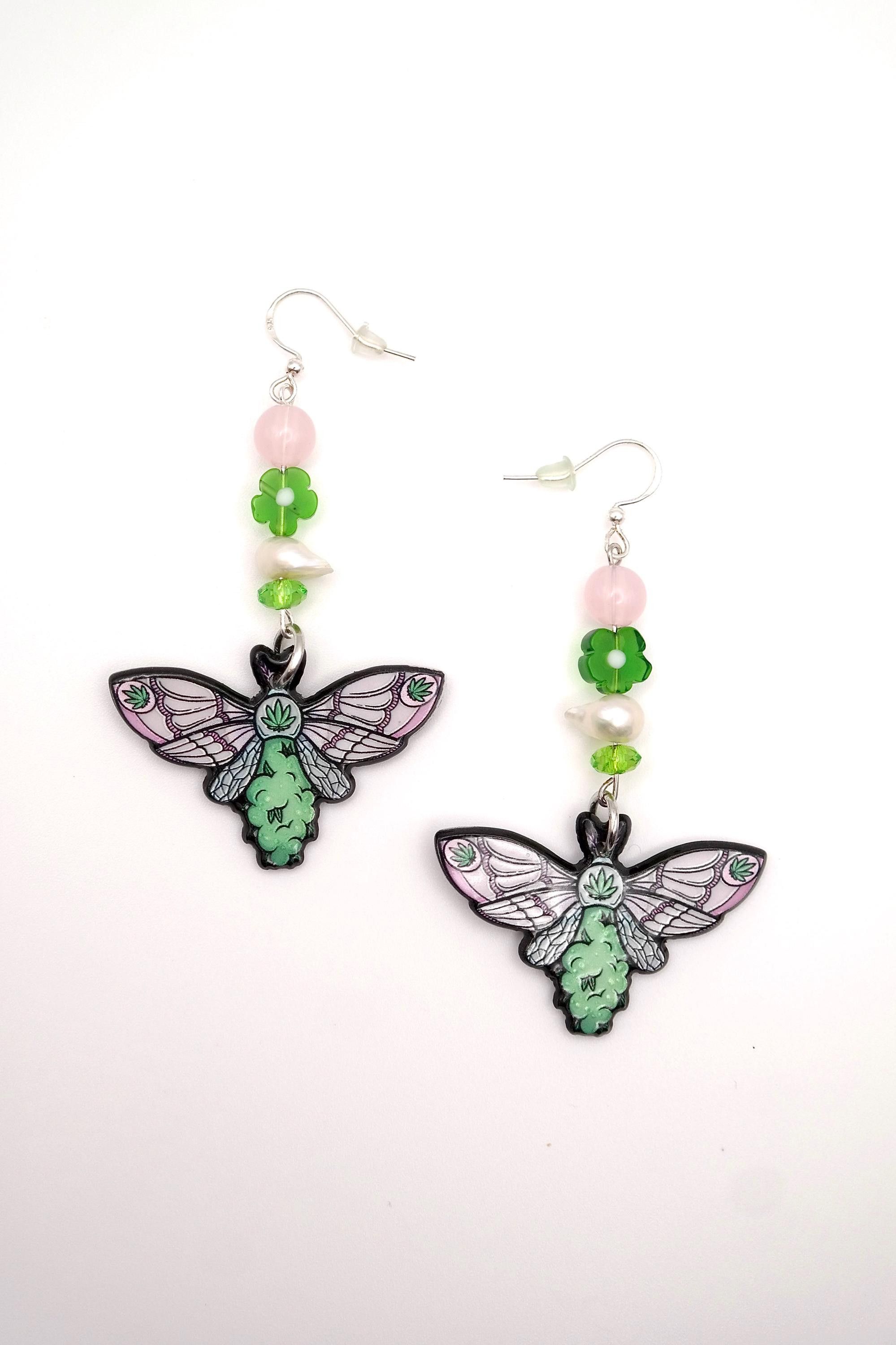 Handmade Magical 420 Flower Earrings Size ONE SIZE - 3 Thumbnail