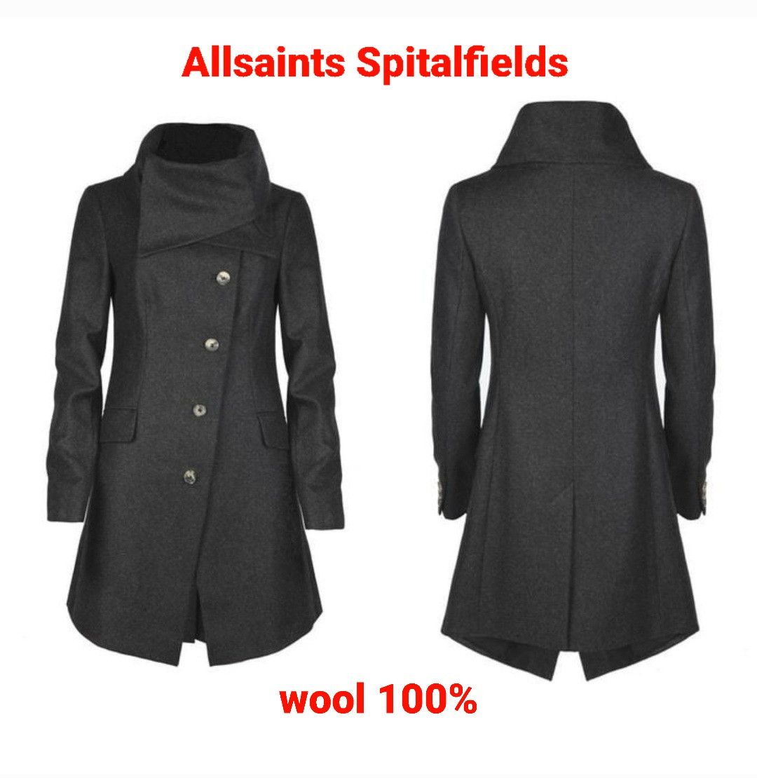 Allsaints Allsaints Oversize asymmetrical collar coat Size S / US 4 / IT 40 - 2 Thumbnail