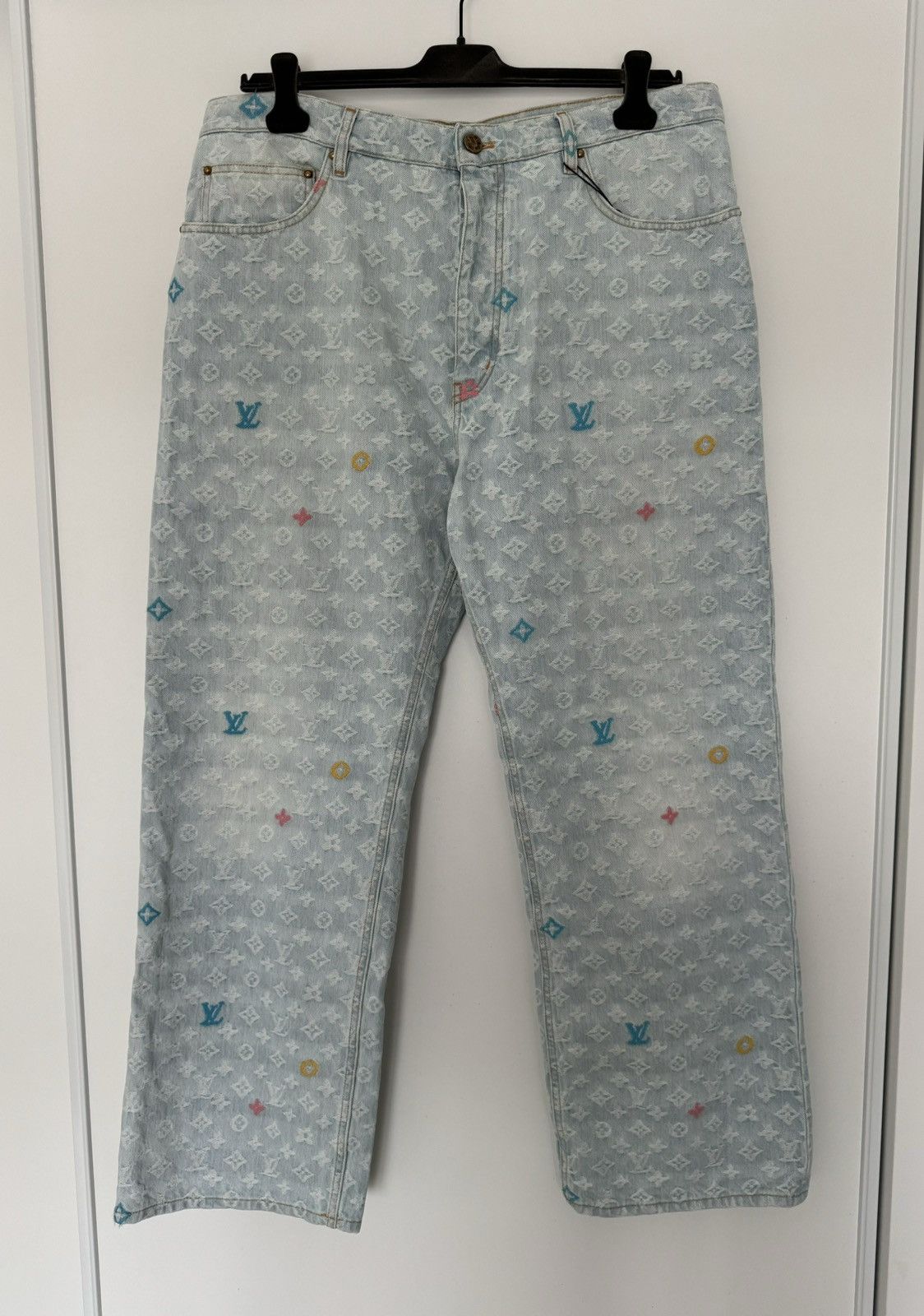 Louis Vuitton × Tyler The Creator Louis Vuitton Tyler The Creator Monogram Denim Pants Size US 34 / EU 50 - 1 Thumbnail
