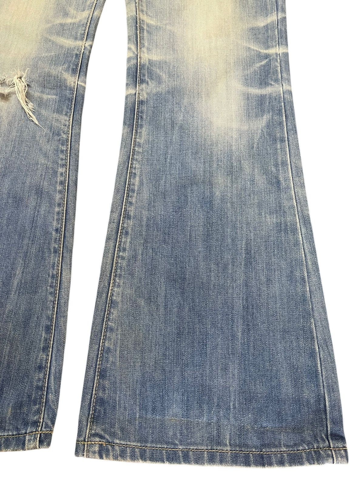 If Six Was Nine Vintage Japanese Brand Mud Faded Wash Distress Flare Jeans Size US 31 - 8 Thumbnail