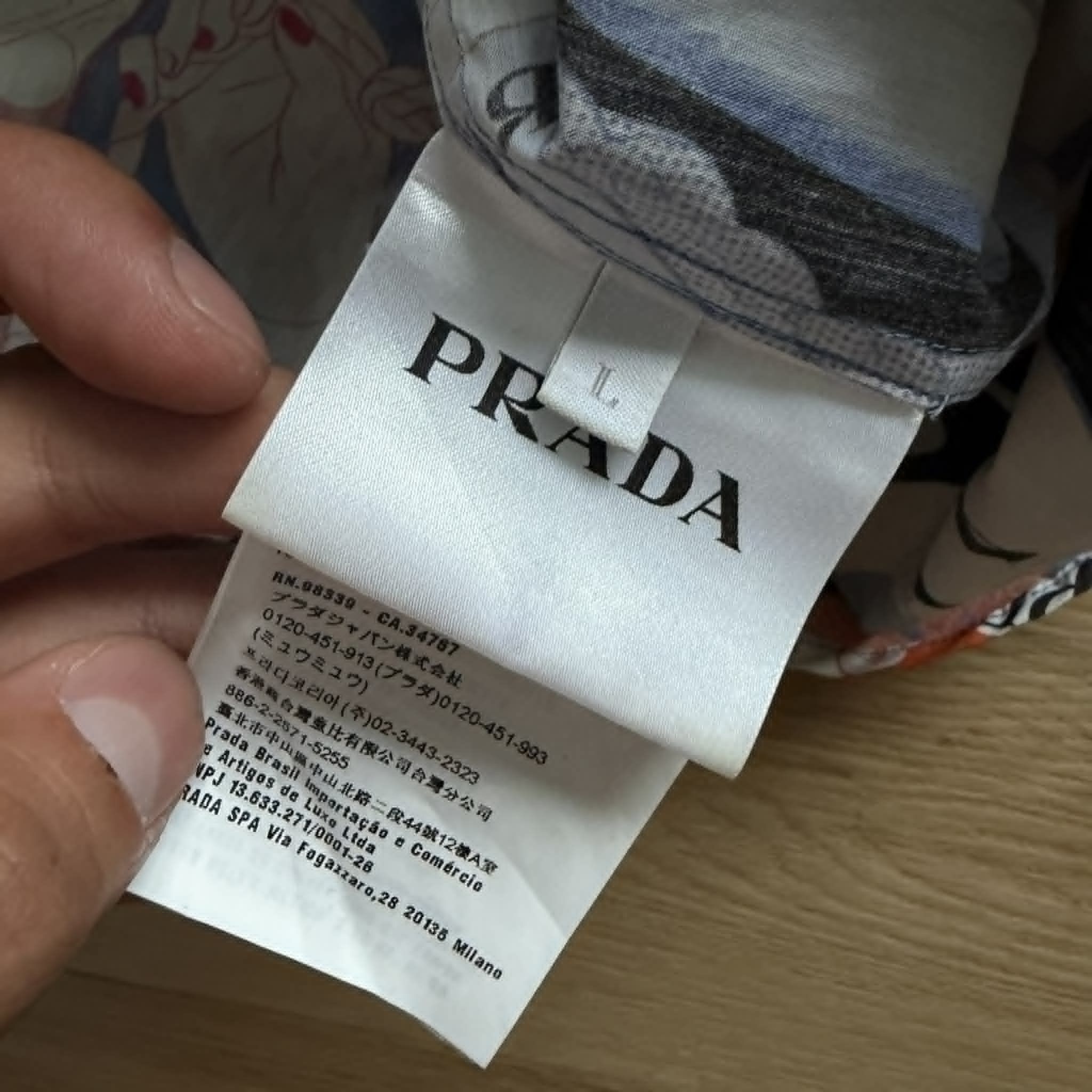 Prada Prada SS18 Comic Rope Motif Print Shirt Size US L / EU 52-54 / 3 - 4 Thumbnail
