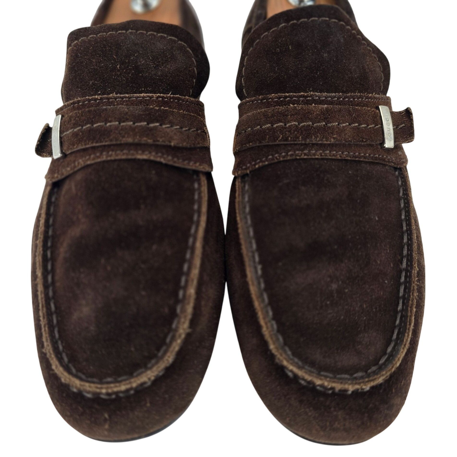 Gucci Gucci Italy Brown Suede Leather Driving Loafers Mens 8 Shoe Size US 8 / EU 41 - 2 Thumbnail