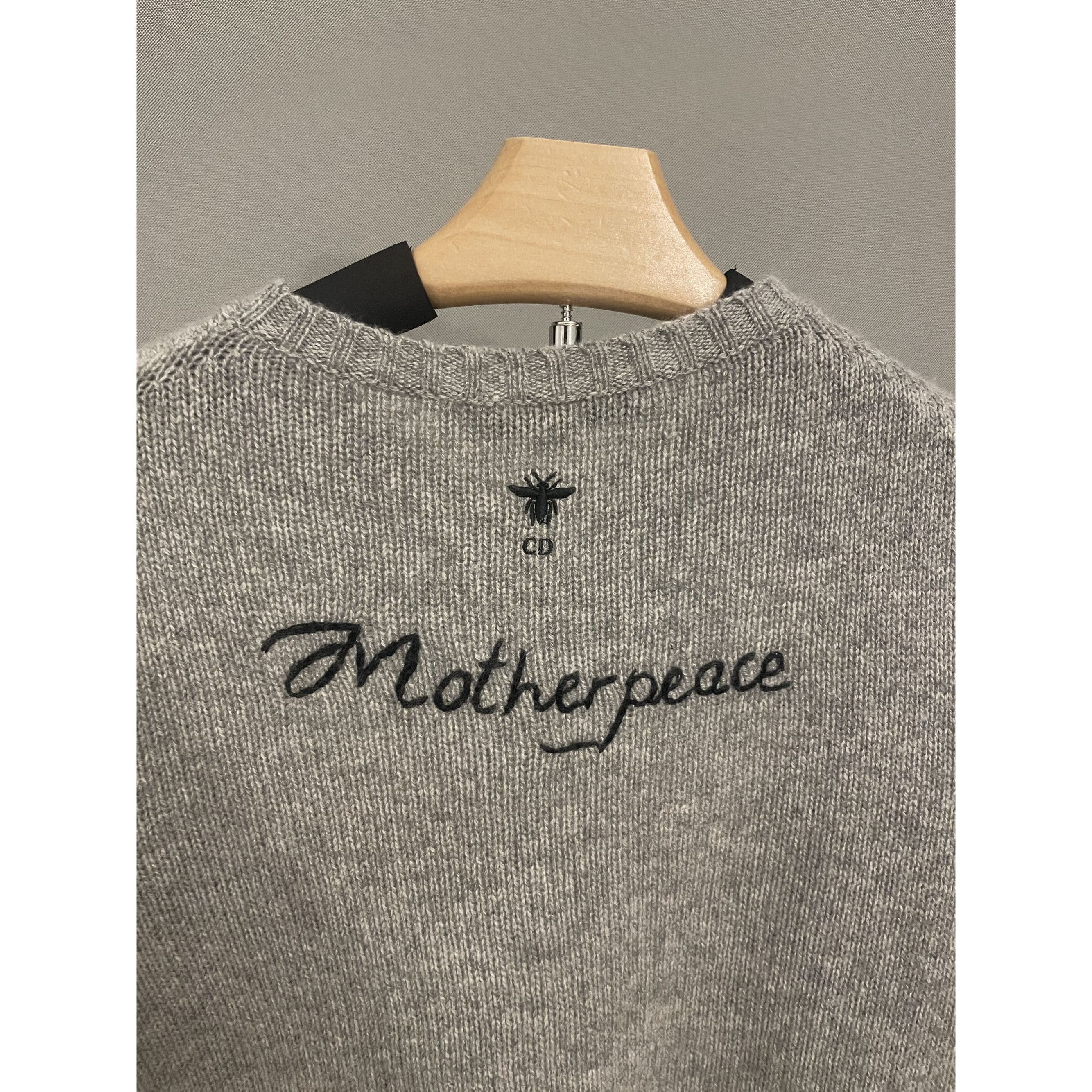 Dior Christian Dior Gray Wool Sweater With Wheel Of Fortune Embro Size XS / US 0-2 / IT 36-38 - 6 Thumbnail