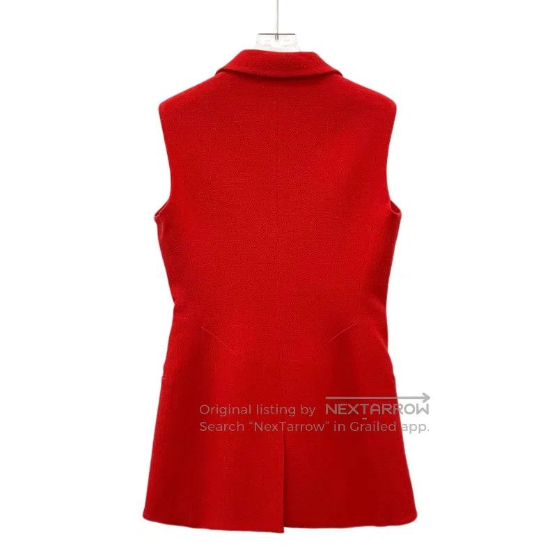 Dior Dior Red wool lapel double-breasted sleeveless vest jacket Size XS / US 0-2 / IT 36-38 - 2 Thumbnail