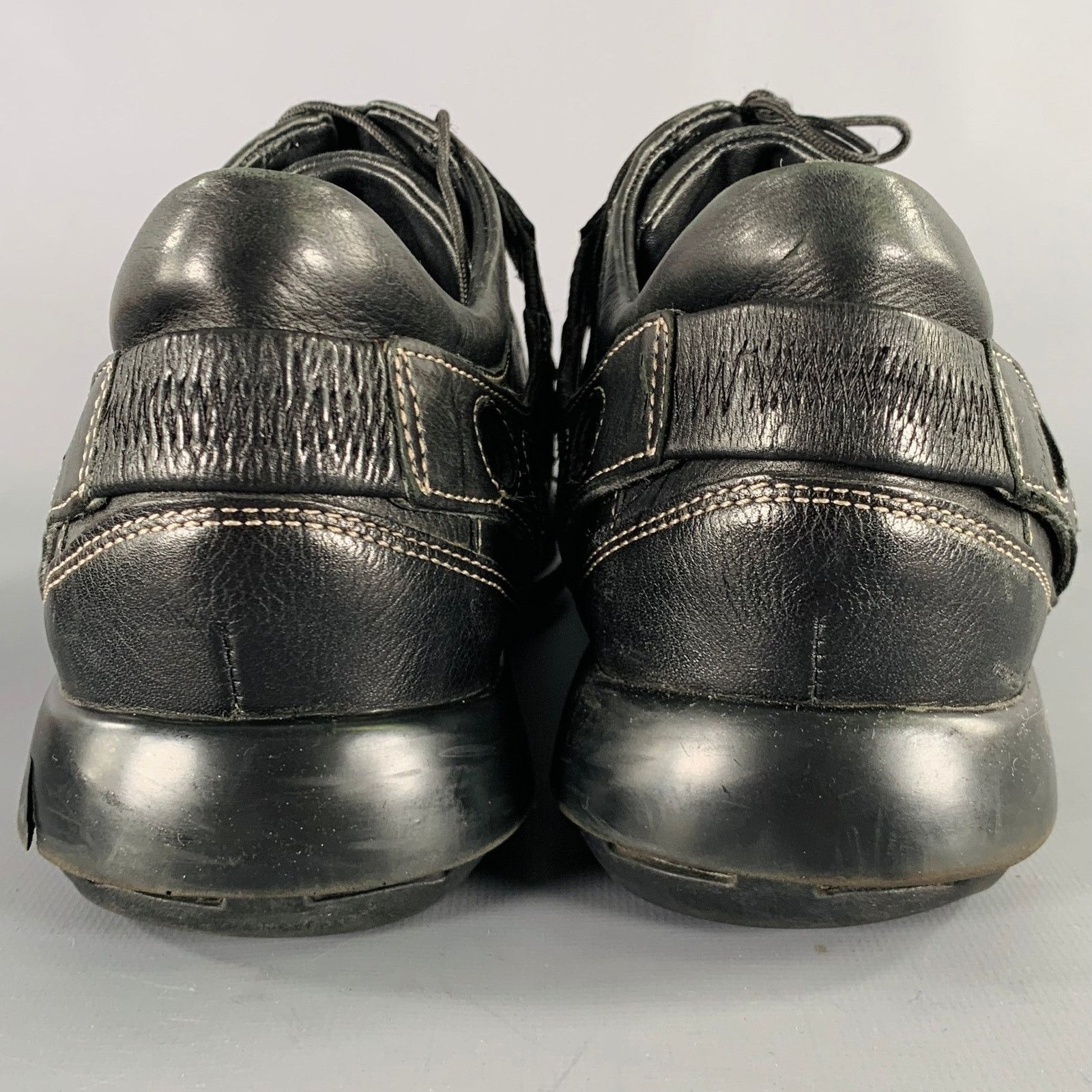 Cole Haan COLE HAAN 9.5 Black Contrast Stitch Leather Lace-Up Shoes Size US 9.5 / EU 42-43 - 3 Thumbnail