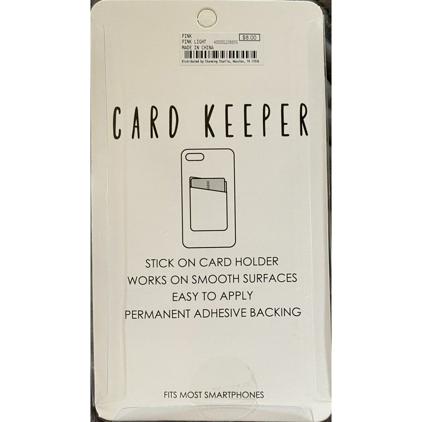 Other Shiny Pink Stick On Card Holder For Smartphones By Charming Size ONE SIZE - 3 Thumbnail