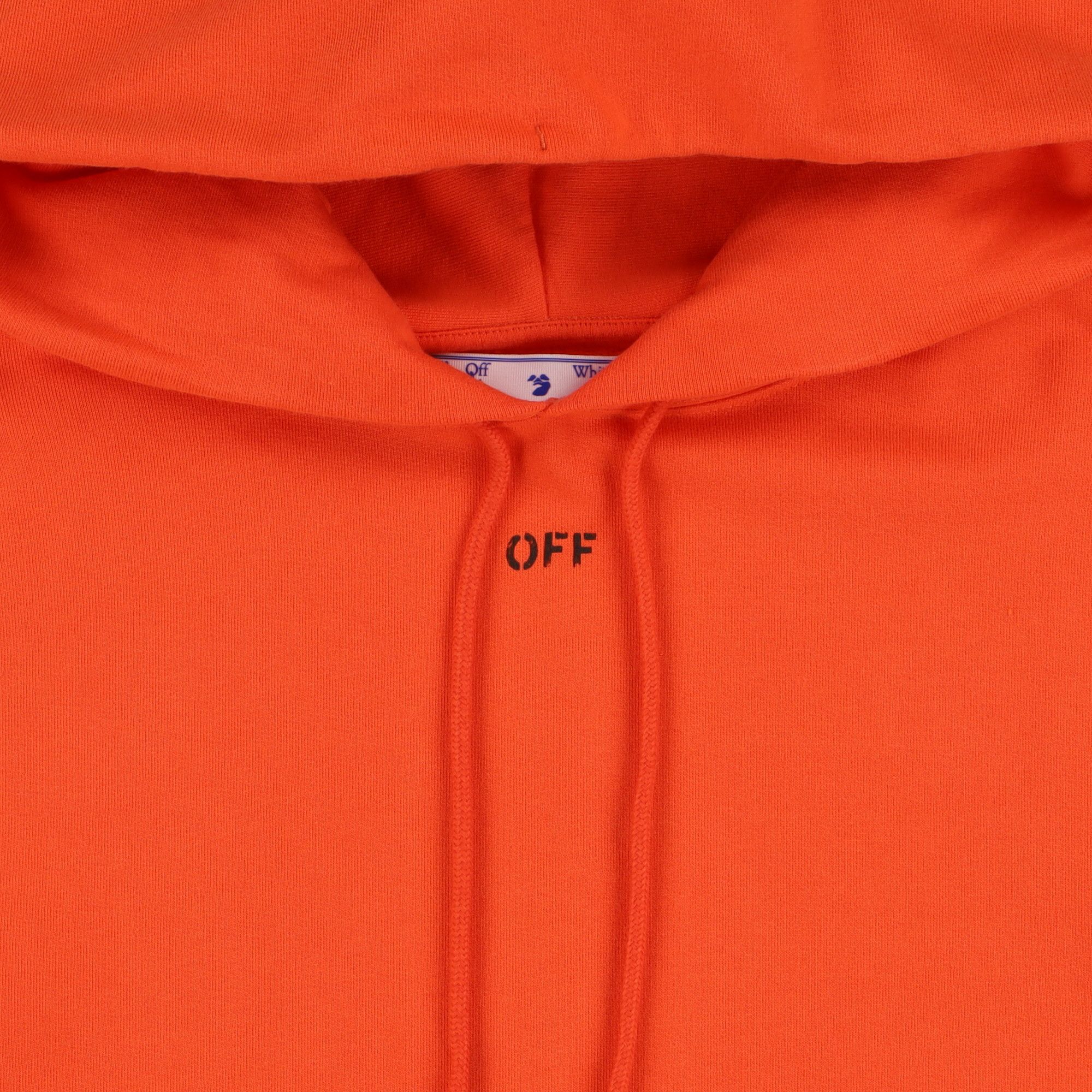 Off-White Orange Spayed Stencil Arrows Hoodie Size M / US 6-8 / IT 42-44 - 6 Thumbnail
