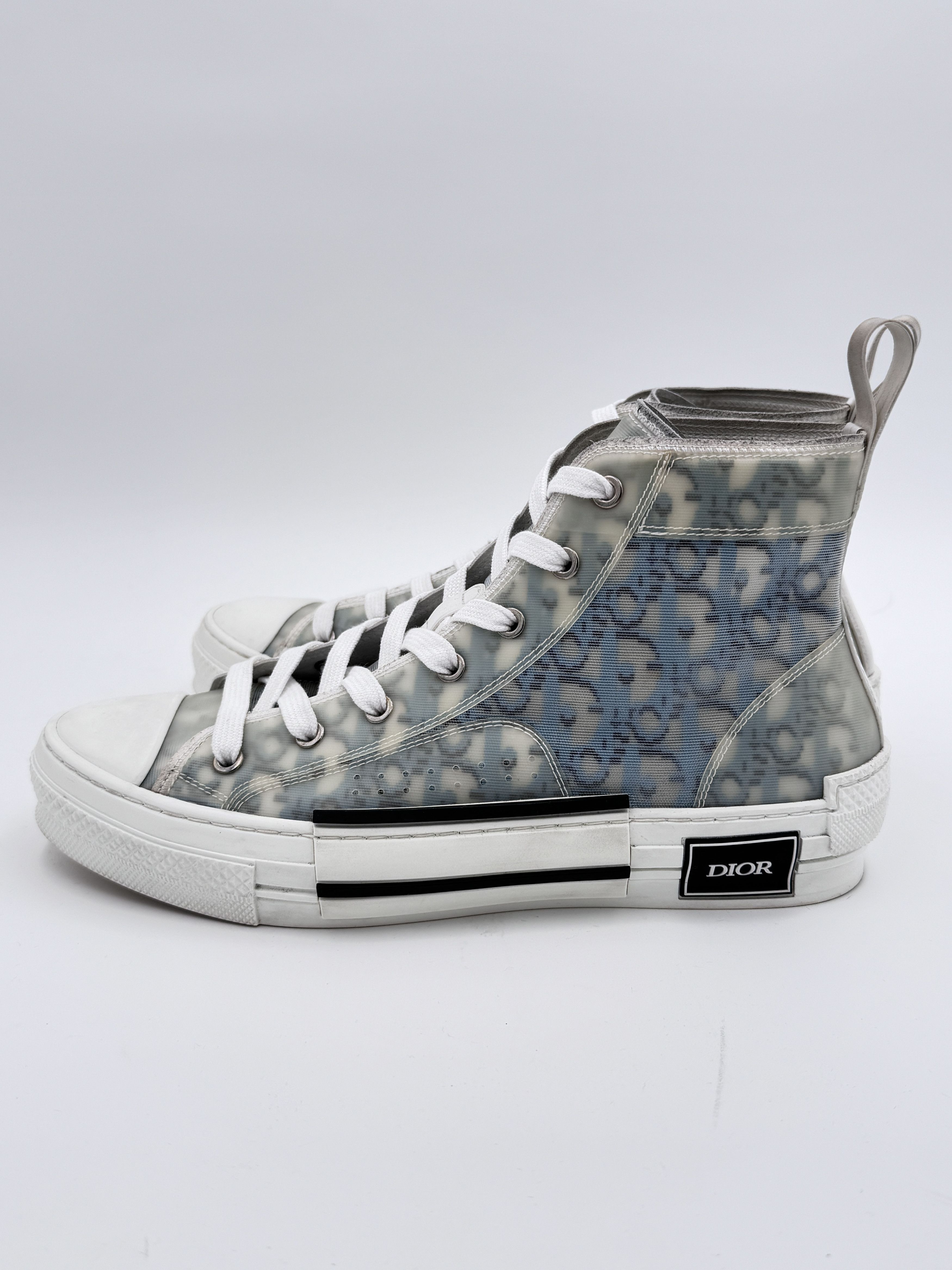 Dior Dior B23 High Sneaker Transparent Blue Oblique Size US 8 / EU 41 - 4 Thumbnail