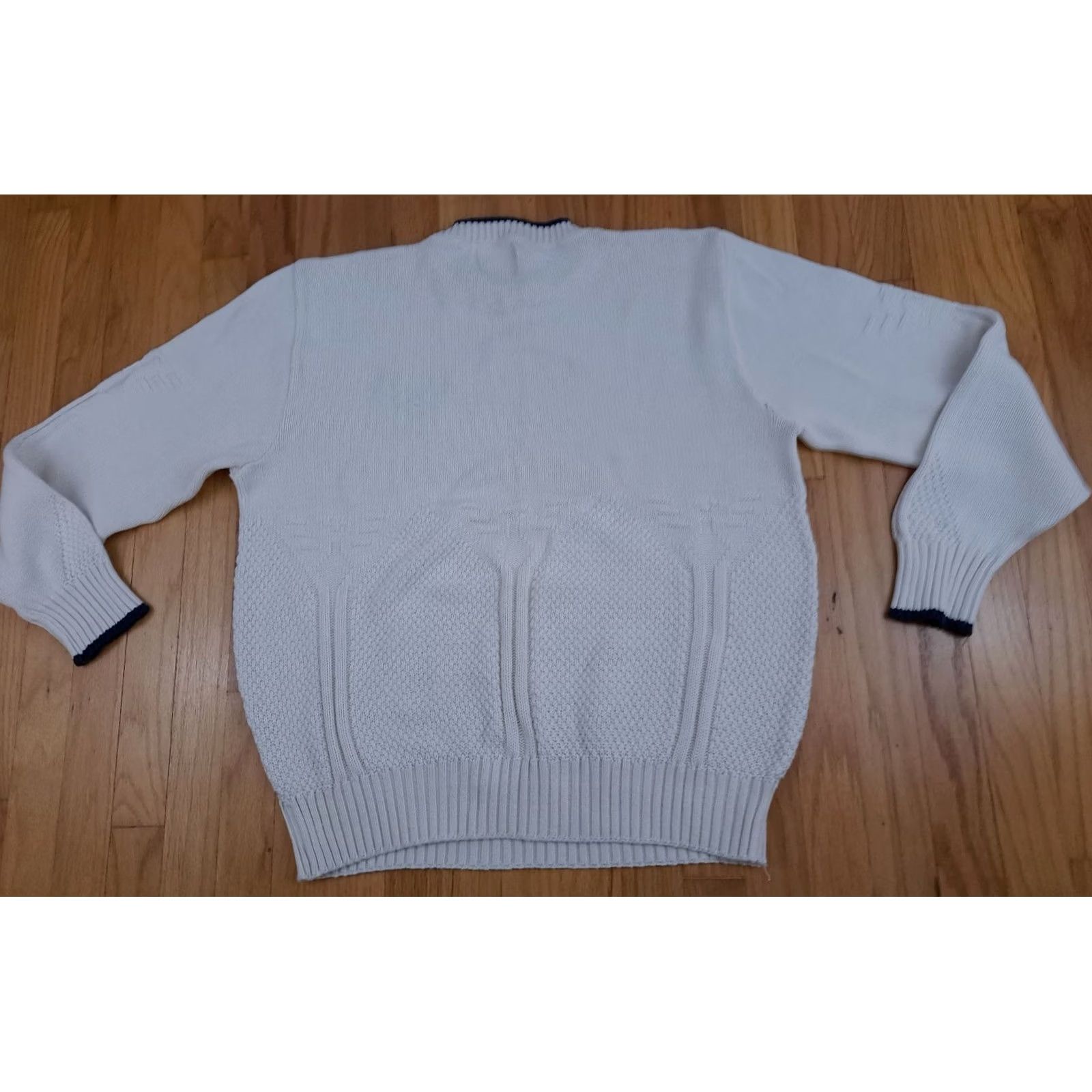 Vintage VINTAGE University of Michigan Sweater XL White Cable Knit Embroidered the alumni shop Size US XL / EU 56 / 4 - 7 Thumbnail
